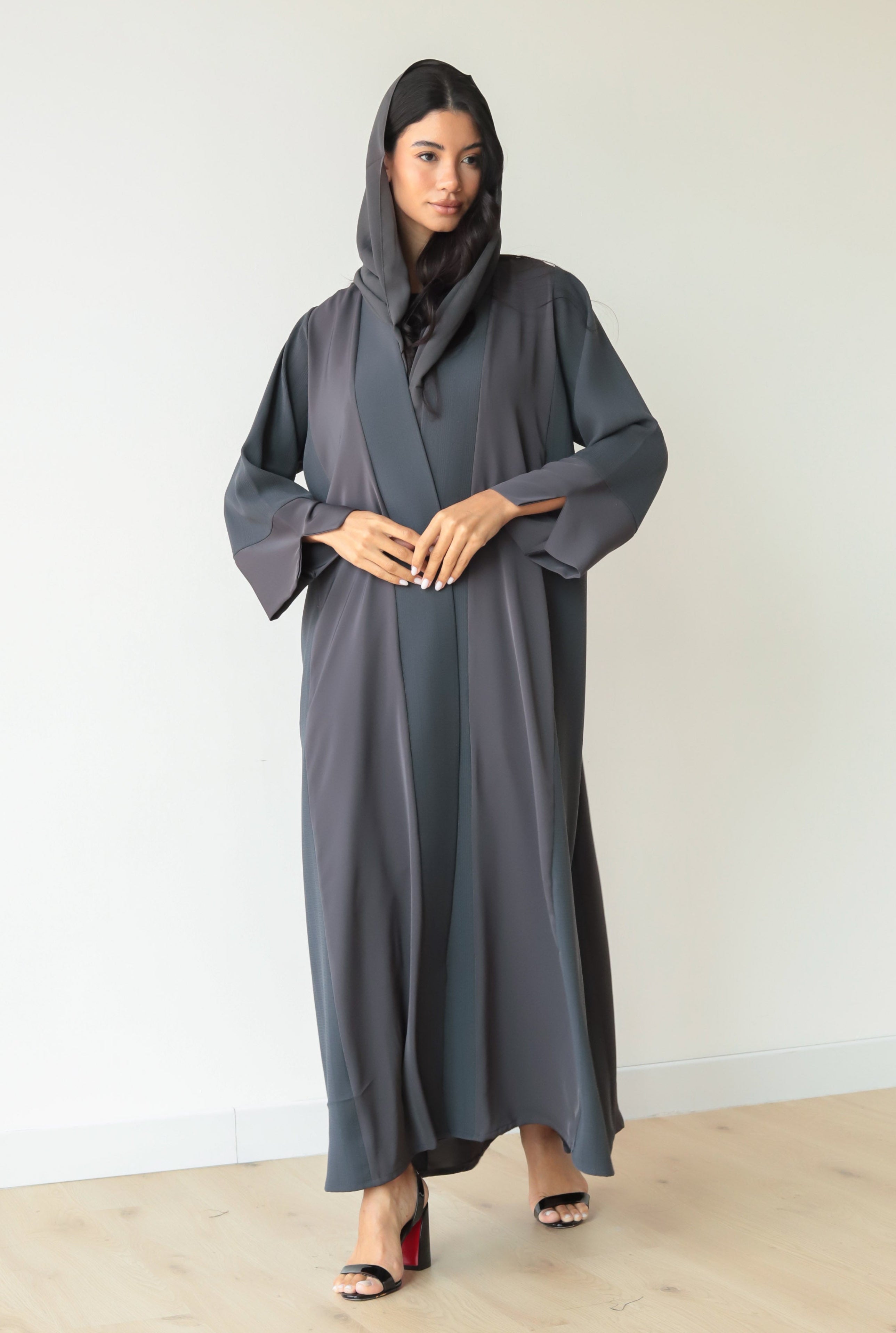 Basic Nada Panel (Grey Abaya) - BasicAbaya