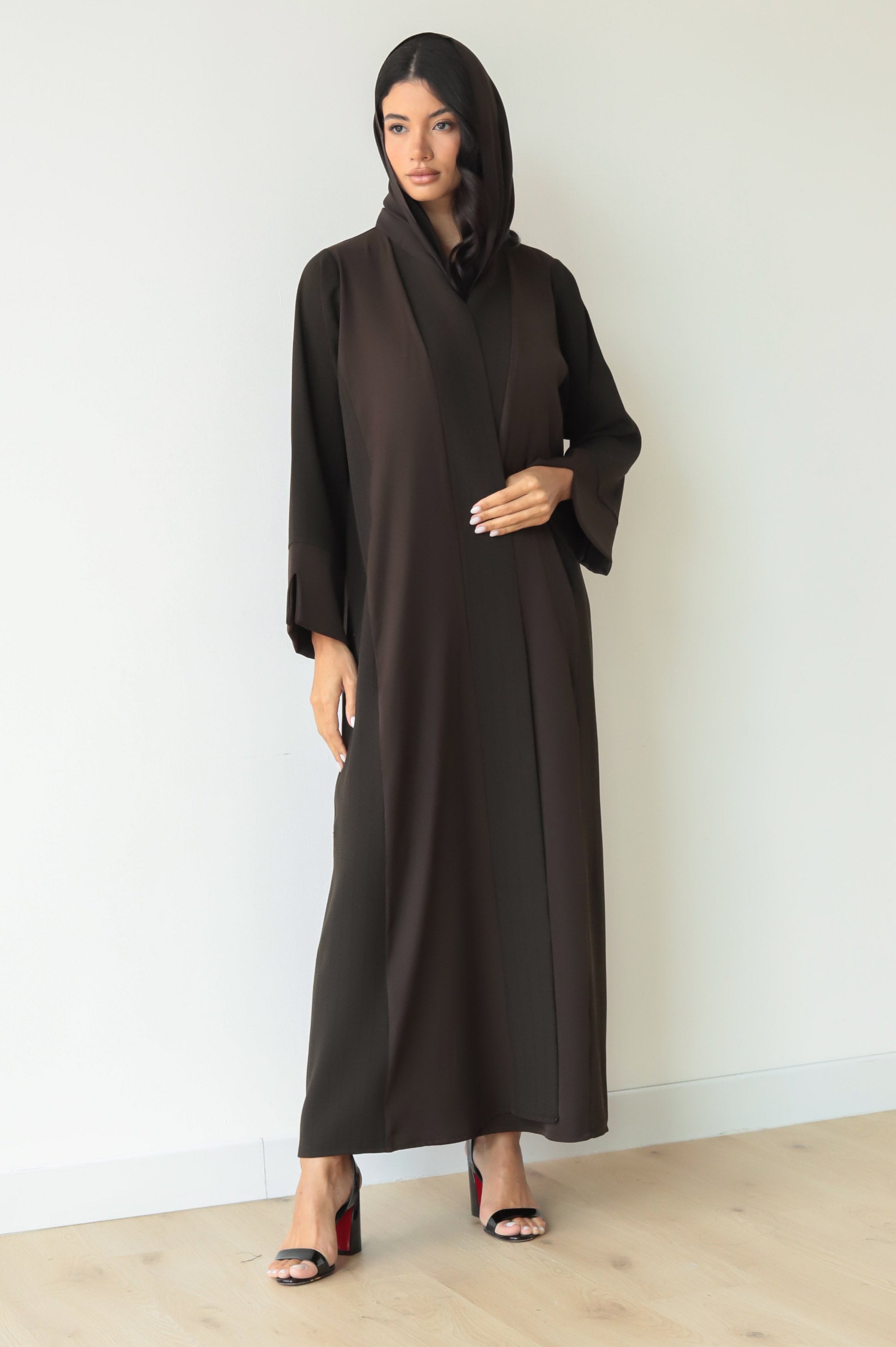 Basic Nada Panel (Brown Abaya) - BasicAbaya