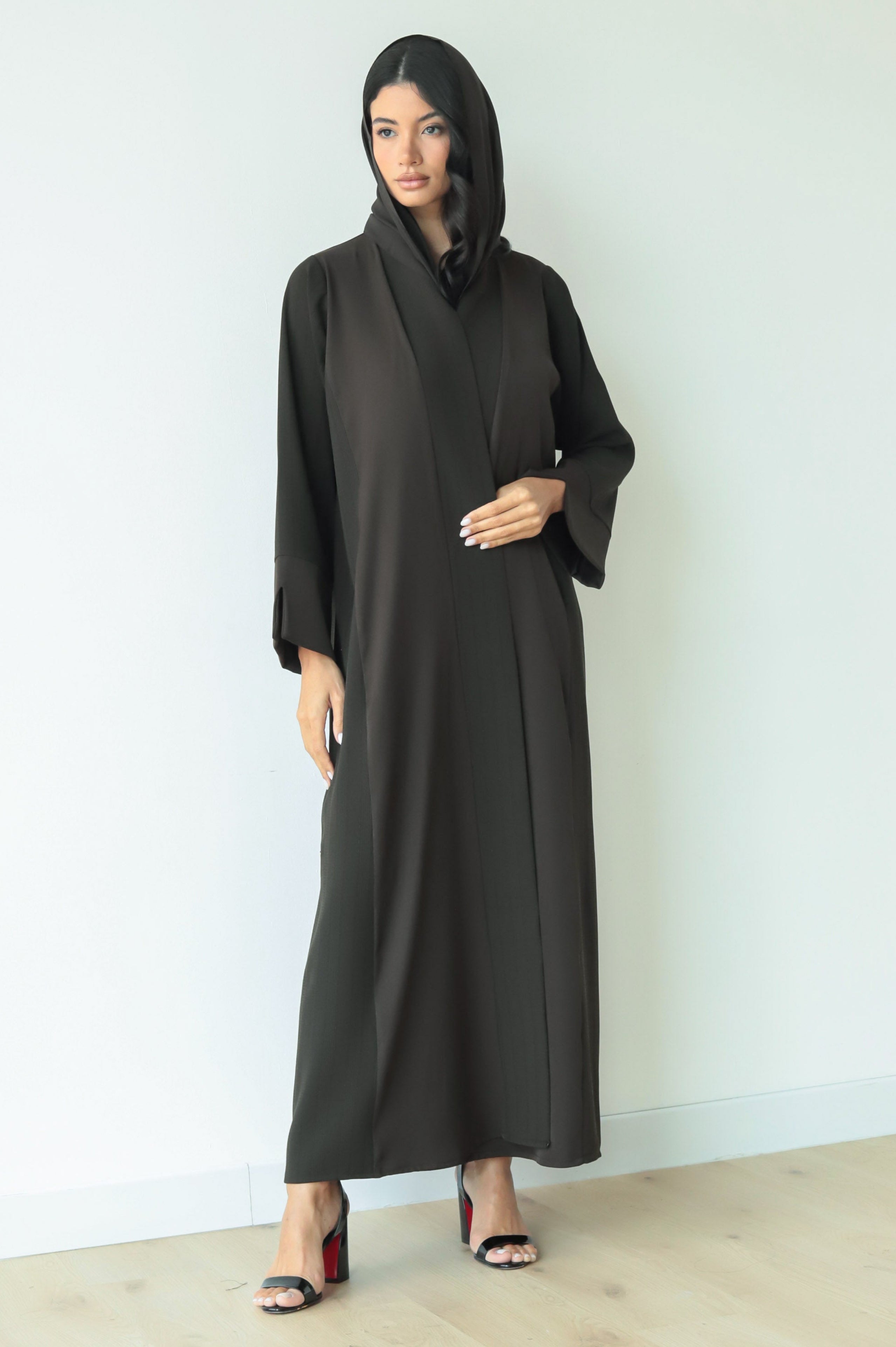 Basic Nada Panel (Dark Olive Abaya) - BasicAbaya