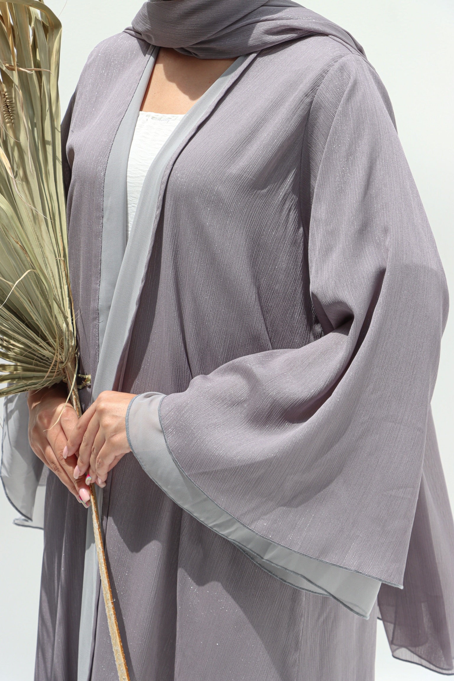 Basic 10 Ten Grey Abaya look 2 from the LATEST ONLINE DUBAI ABAYAS COLLECTION