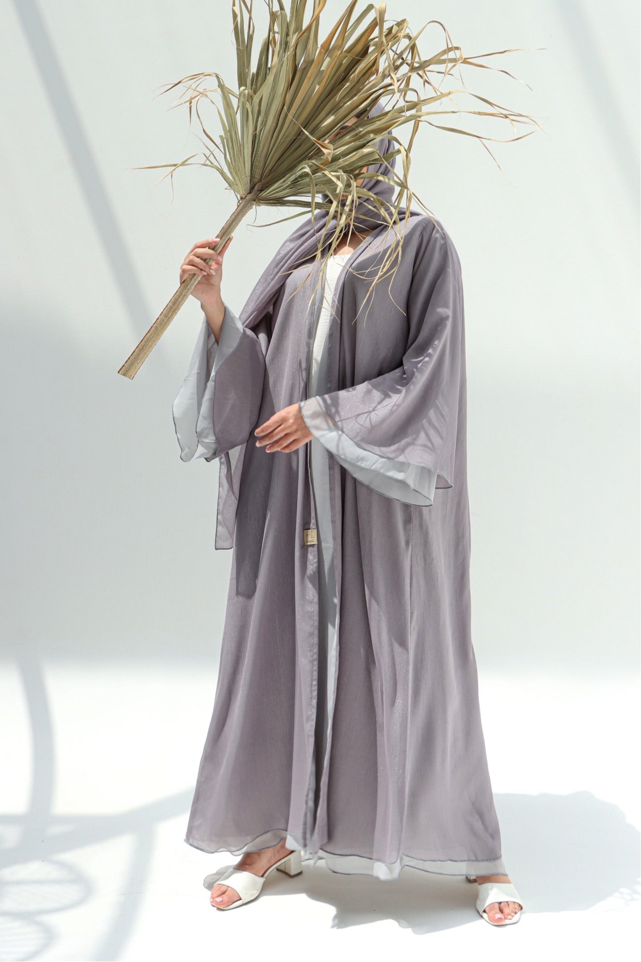 Basic 10 Ten Grey Abaya look 3 from the LATEST ONLINE DUBAI ABAYAS COLLECTION