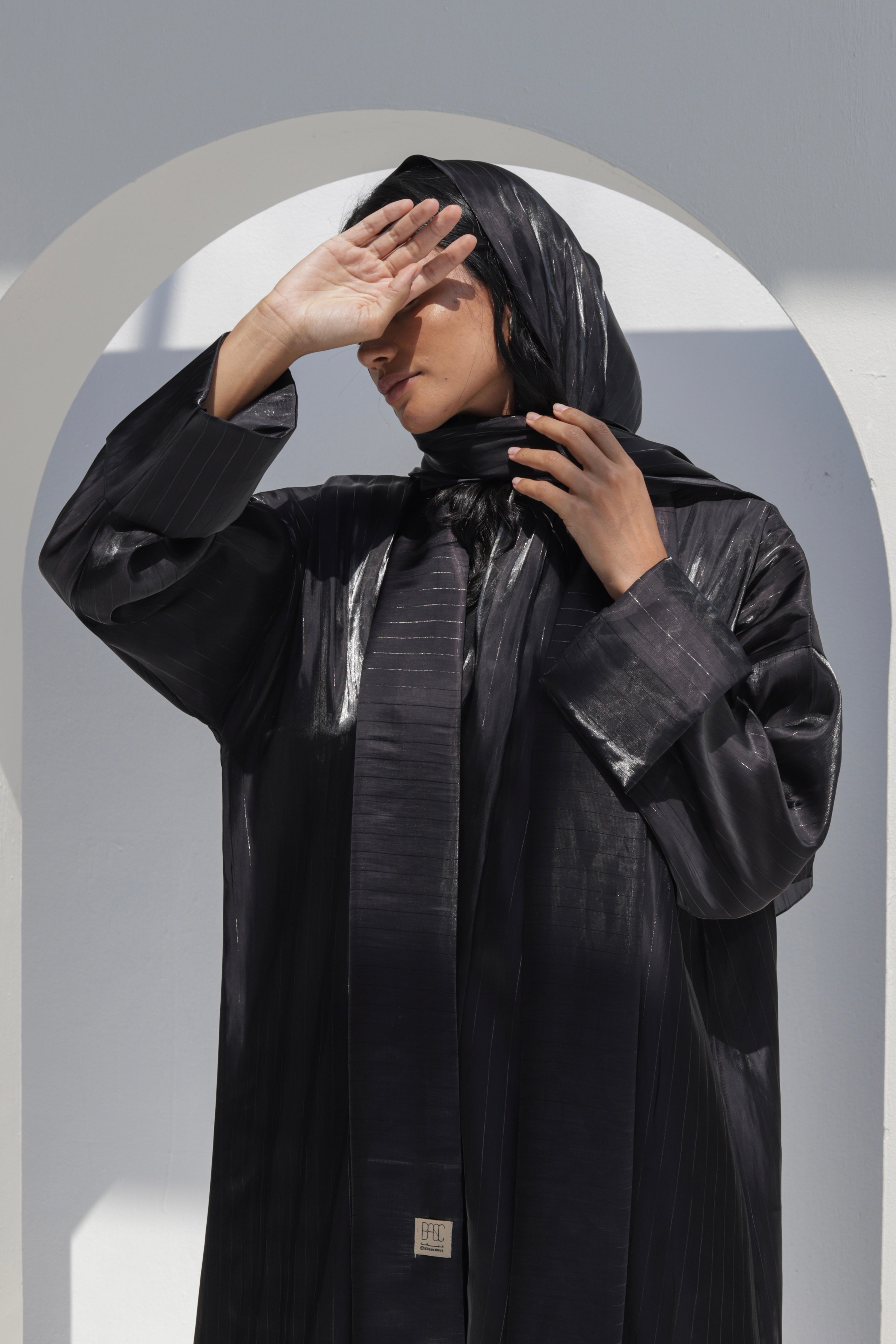 Basic 17 Seventeen Organza Black Abaya Dress Look 2 By Dubai Abaya Collection