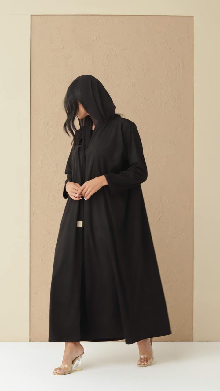 Basic Suede Corduory (Black Abaya)