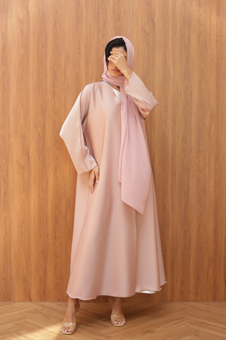 Basic Reversible (Peachy Pink Abaya) - Ready to Wear