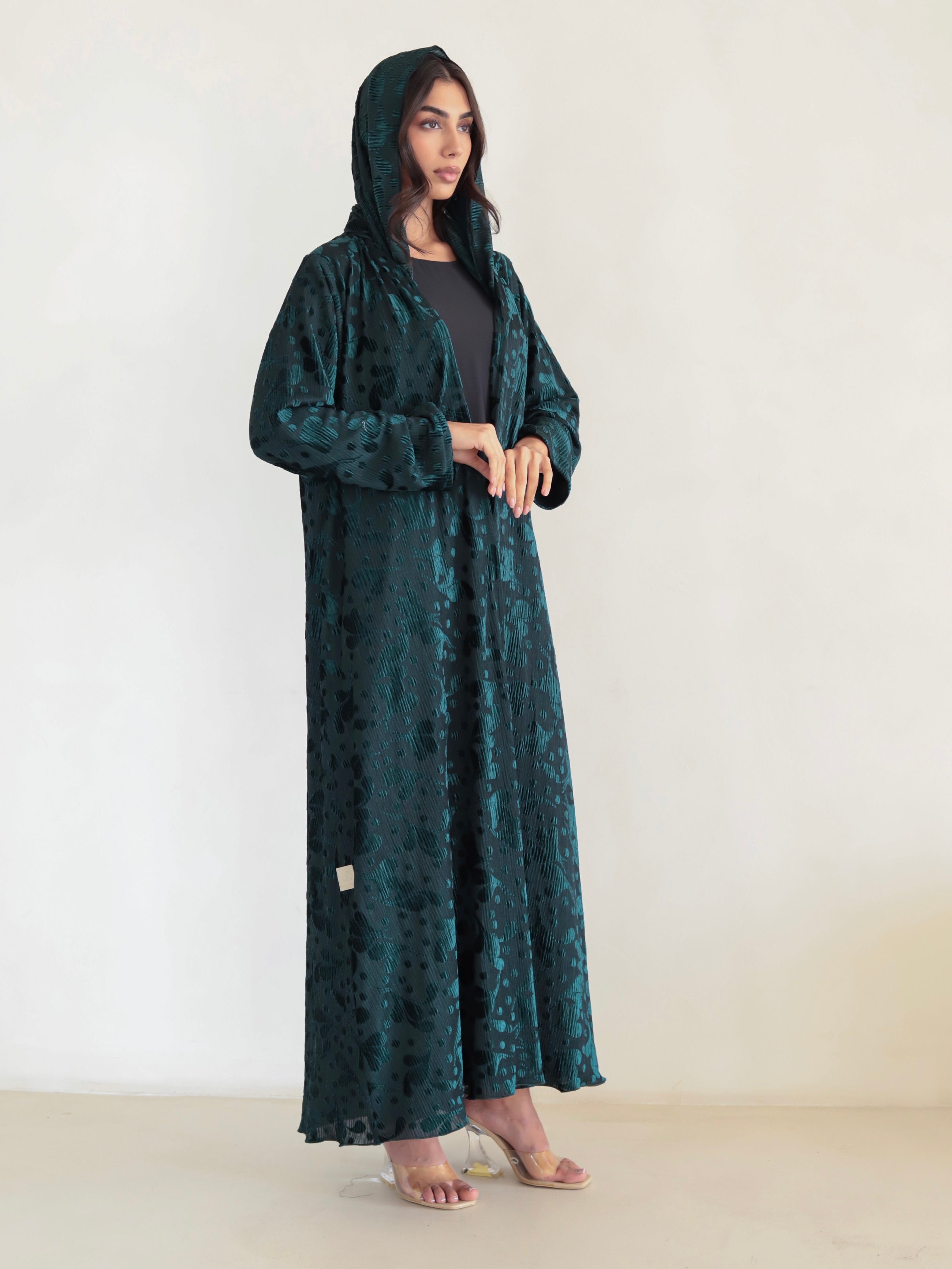 Basic Velvet Chiffon (Leaf Green Abaya)