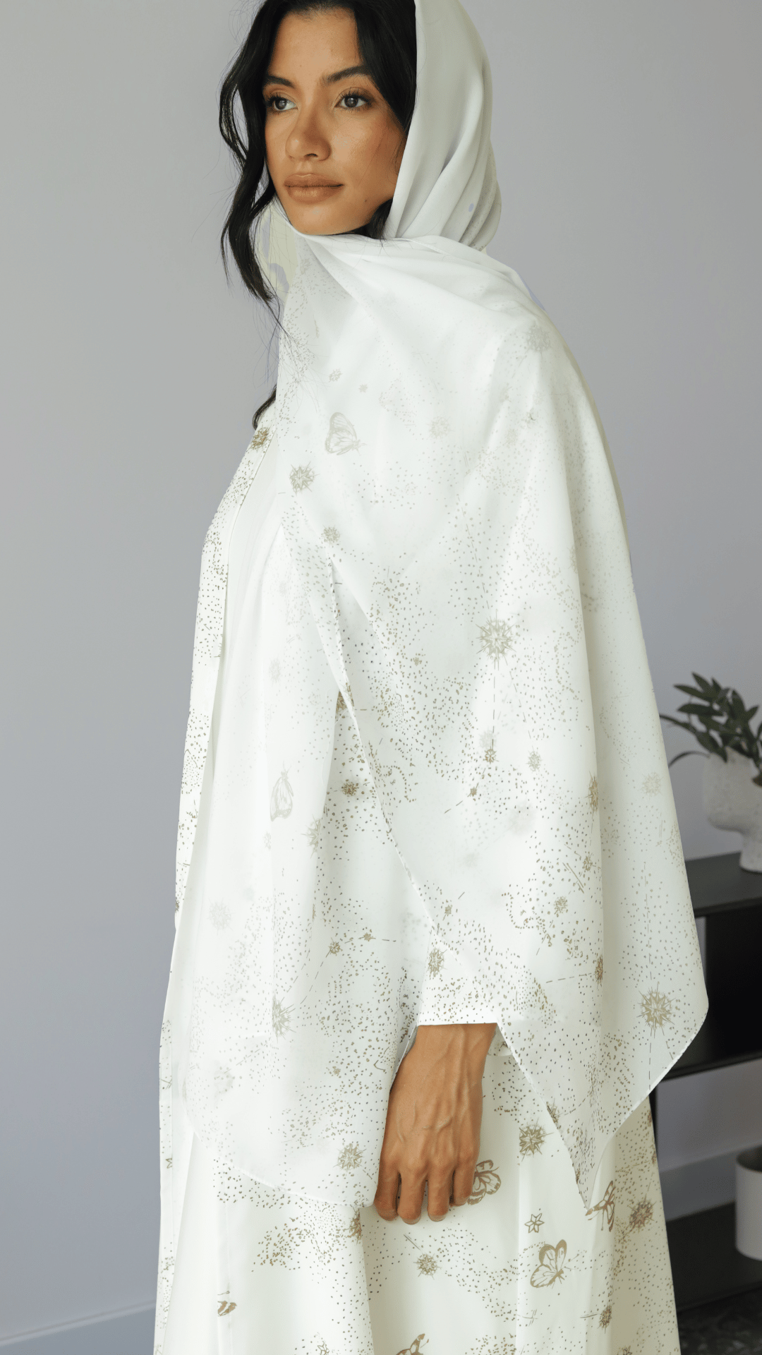 Basic Brands (White Abaya) - Ready to Wear