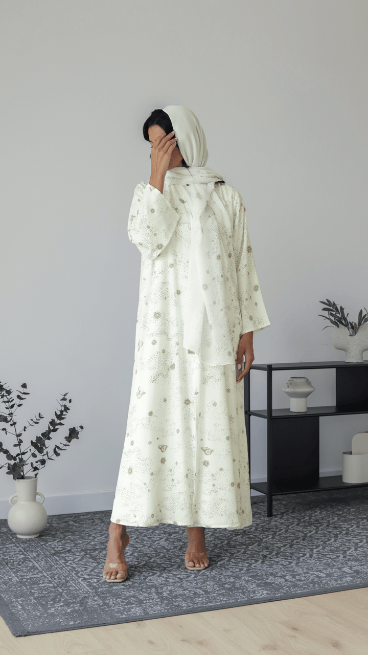 Basic Brands (White Abaya) - Ready to Wear