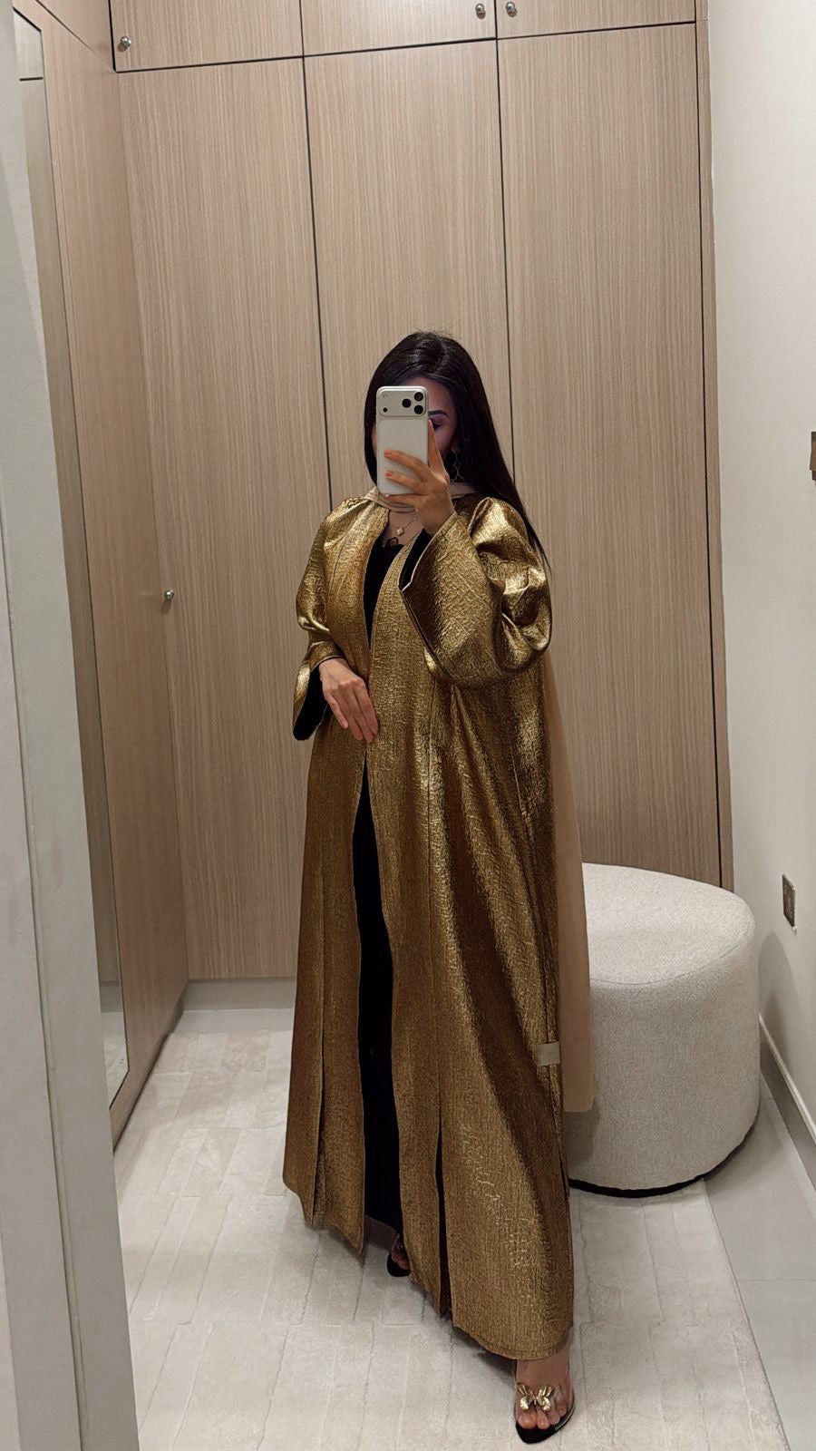 Elham Alarif - Basic Brocade (Gold Abaya)