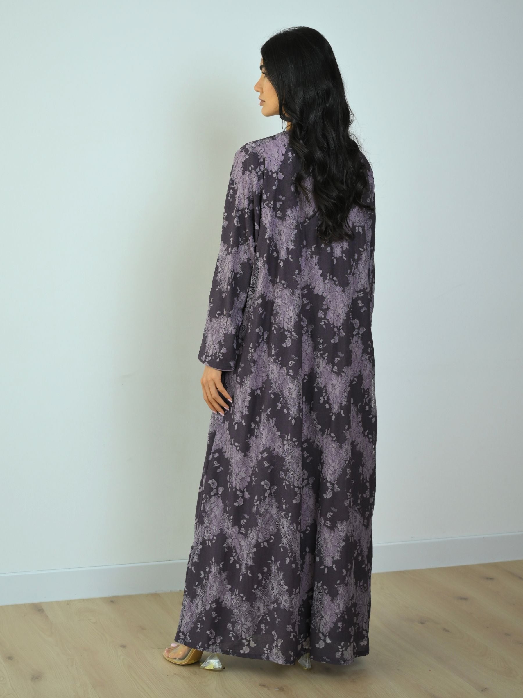 Basic Linen Dantel (Purple Abaya)