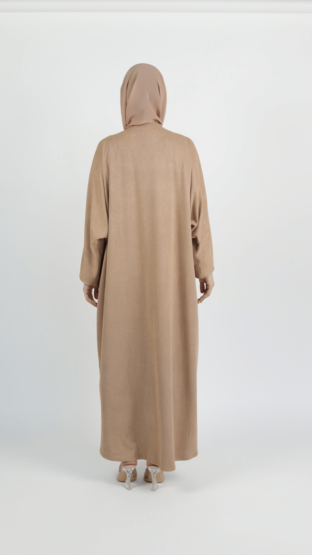 Basic Sweed Stripe (Beige Abaya)