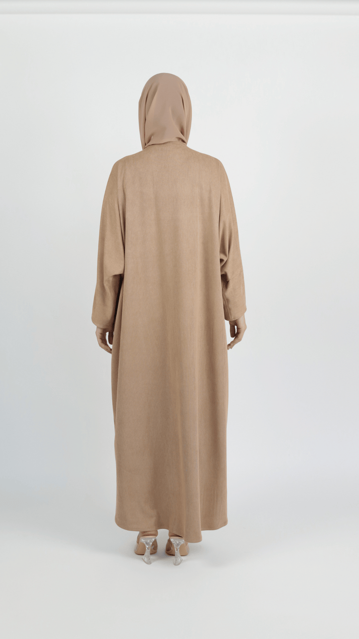 Basic Sweed Stripe (Beige Abaya)