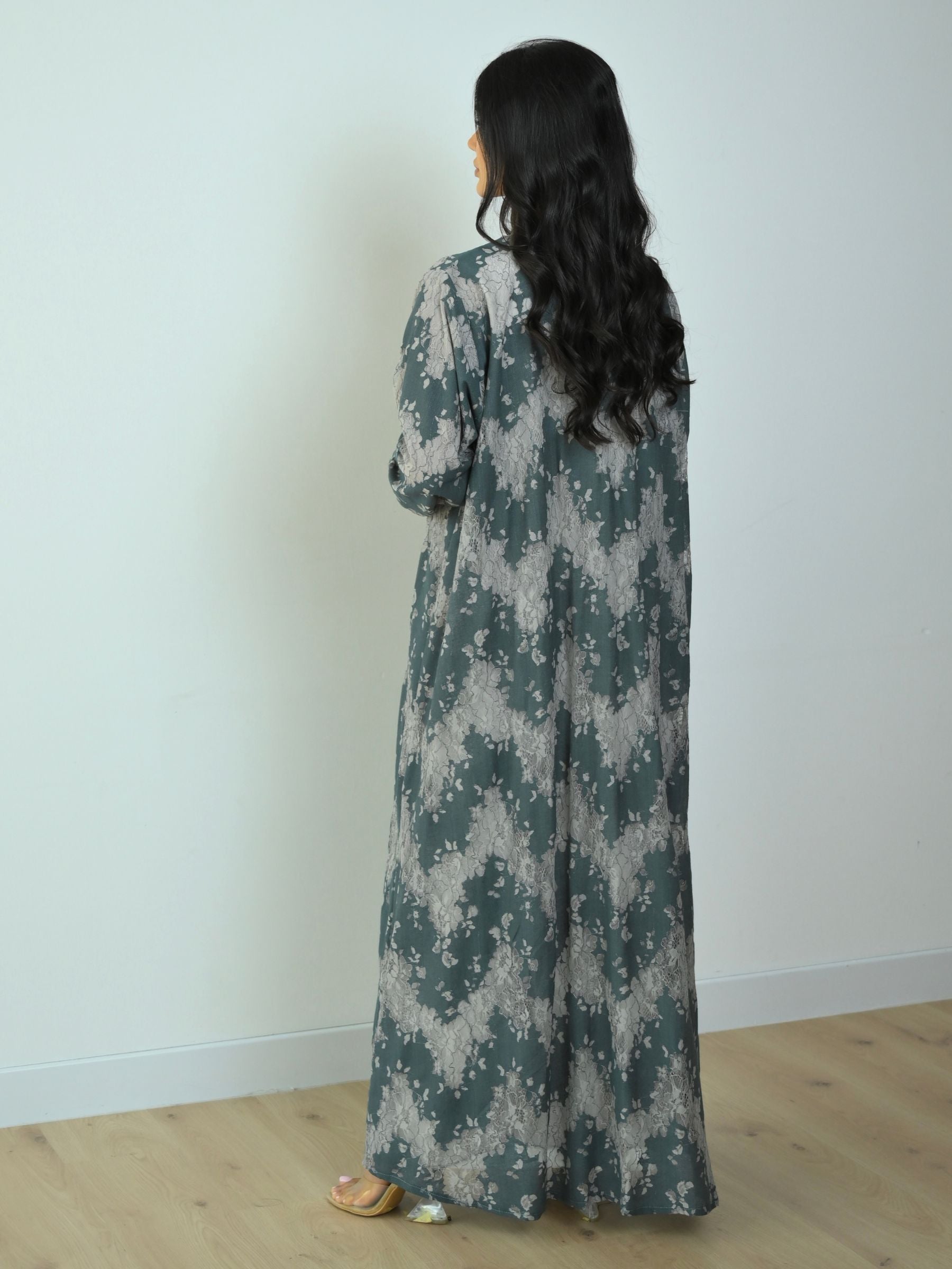 Basic Linen Dantel (Teal Abaya)