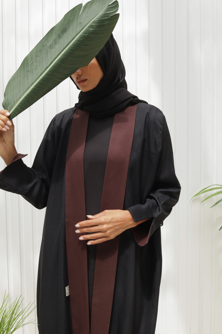 Basic Panel (Black & Brown Abaya) - BasicAbaya