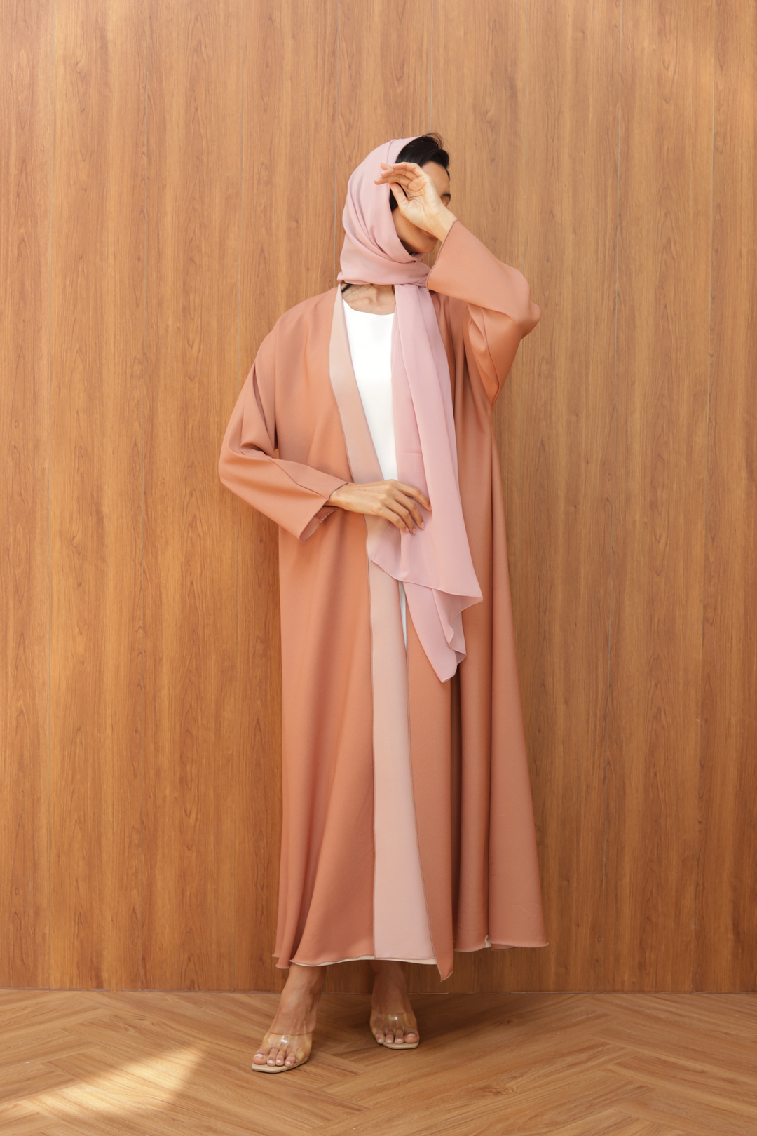 Basic Reversible (Peachy Pink Abaya) - Ready to Wear