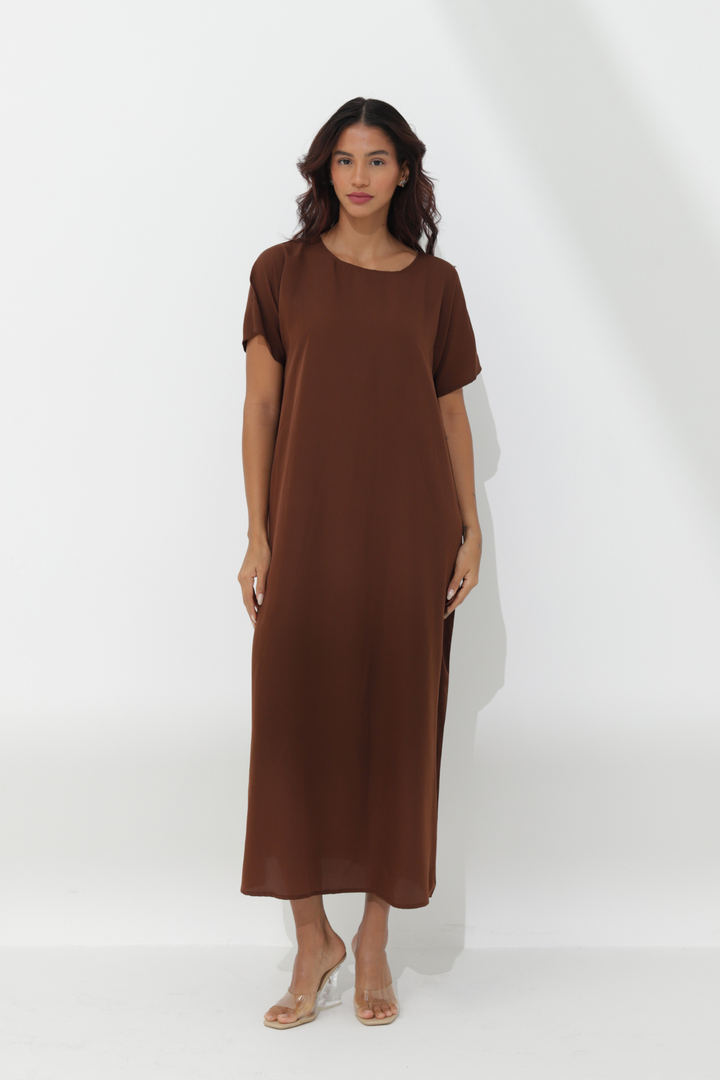 Brown Dress - Short Sleeves