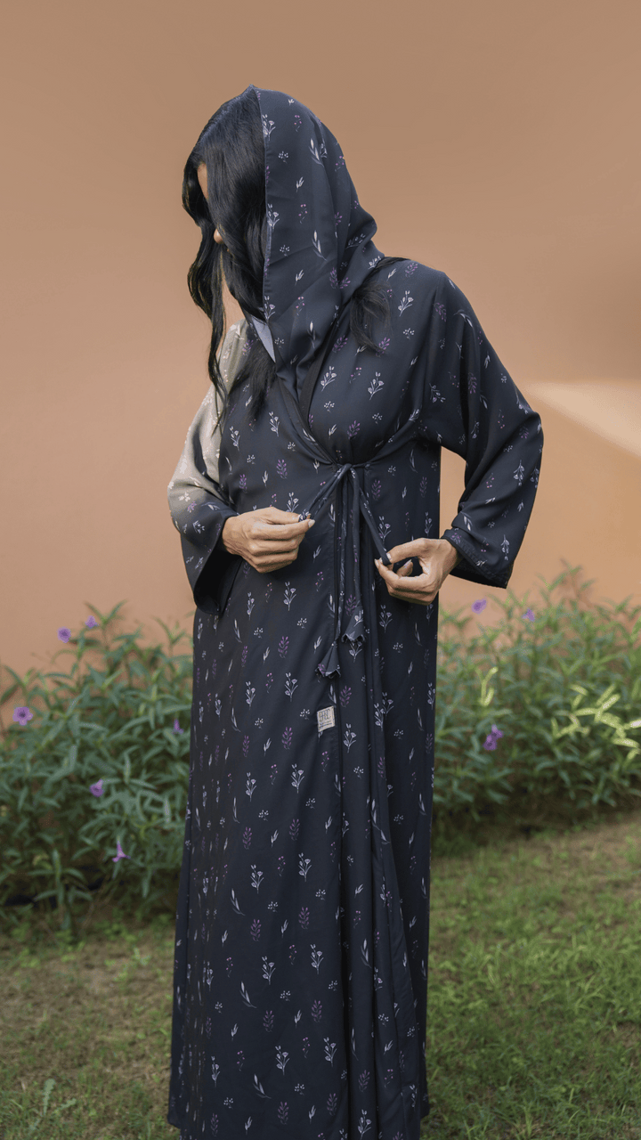 Basic Flowers (Purple Abaya) - Ready to Wear