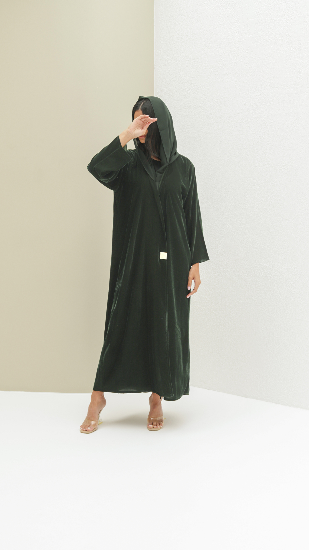 Basic Velvet Winter (Green Abaya)