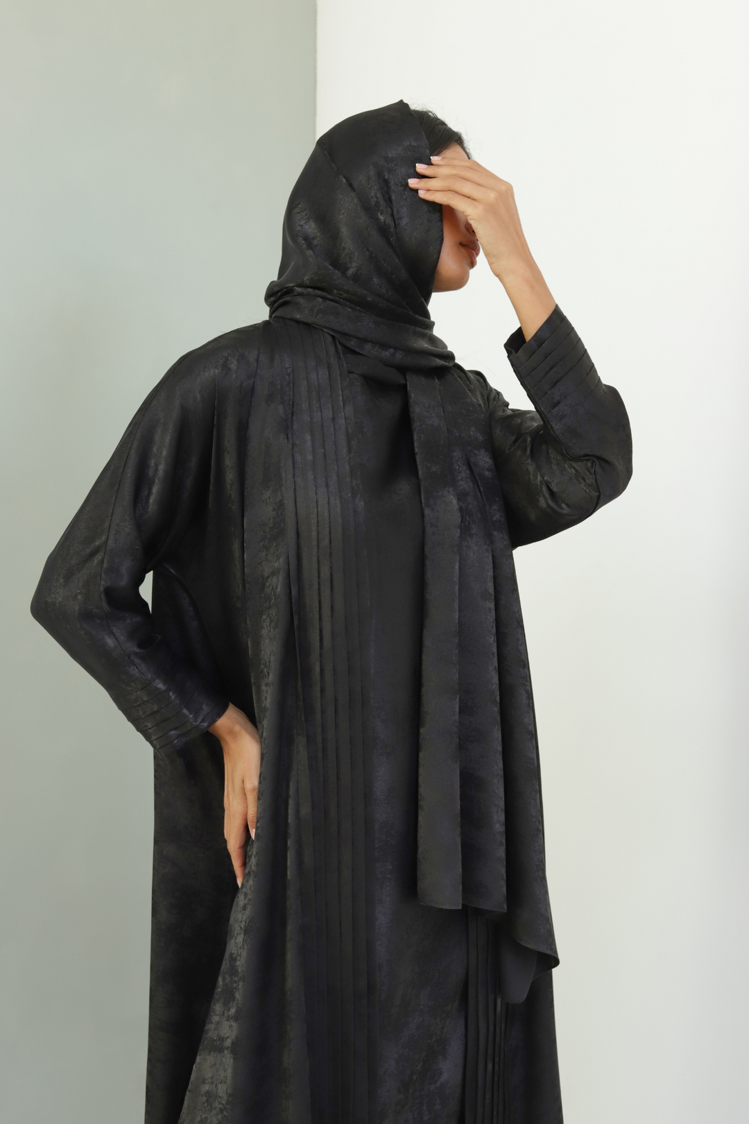 Basic Clouds Set (Black Abaya with Dress)