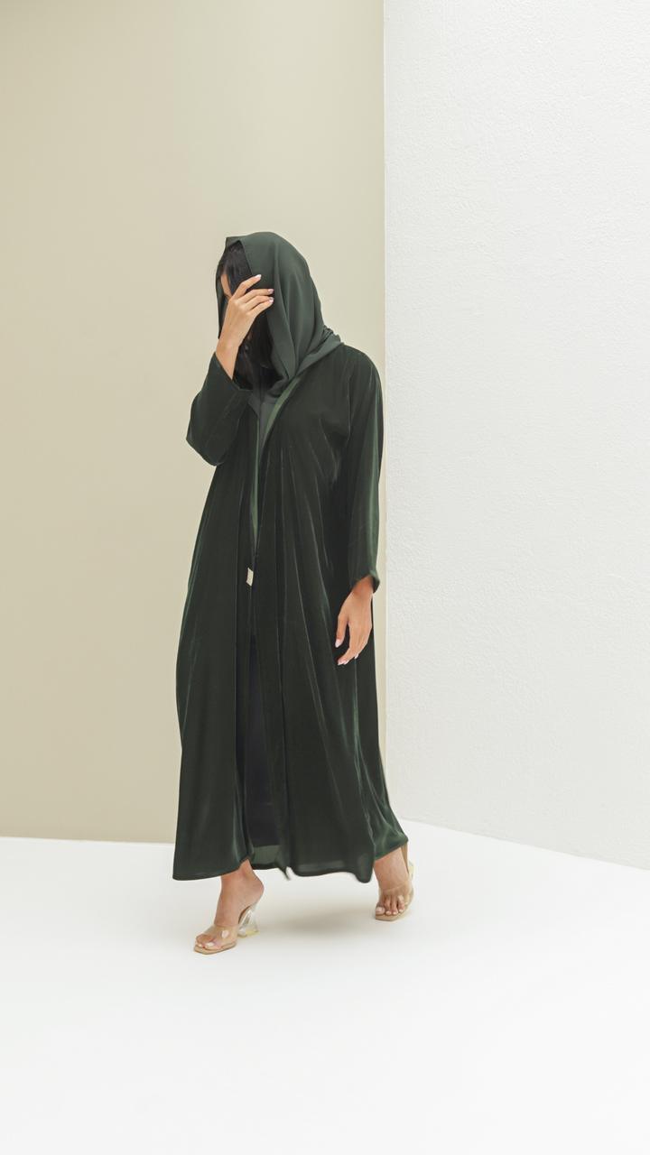 Basic Velvet Winter (Green Abaya)