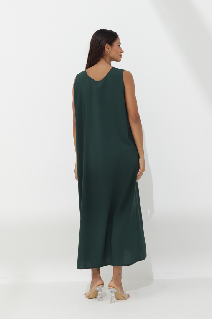 Green Dress - Sleevesless