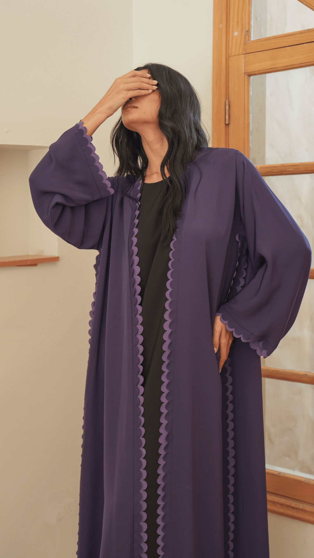 Basic Circles (Light/dark Purple Abaya)