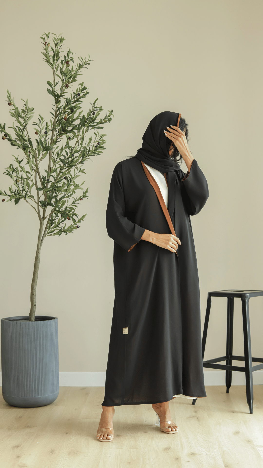 Basic Double Reversible (Black/brown Abaya) - Ready to Wear