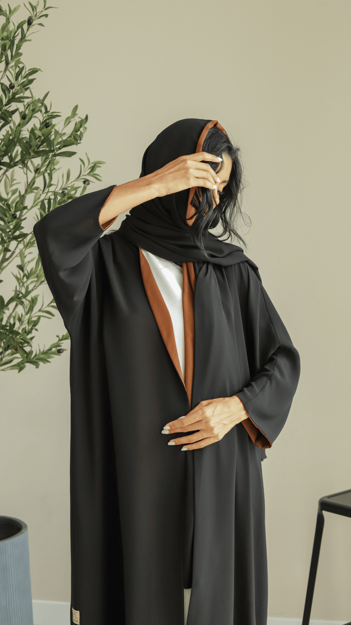 Basic Double Reversible (Black/brown Abaya) - Ready to Wear