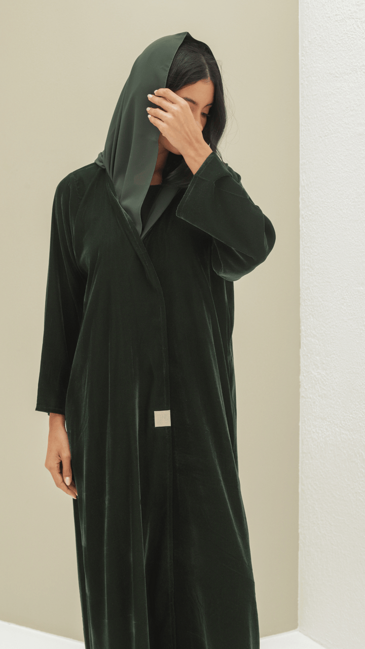 Basic Velvet Winter (Green Abaya)