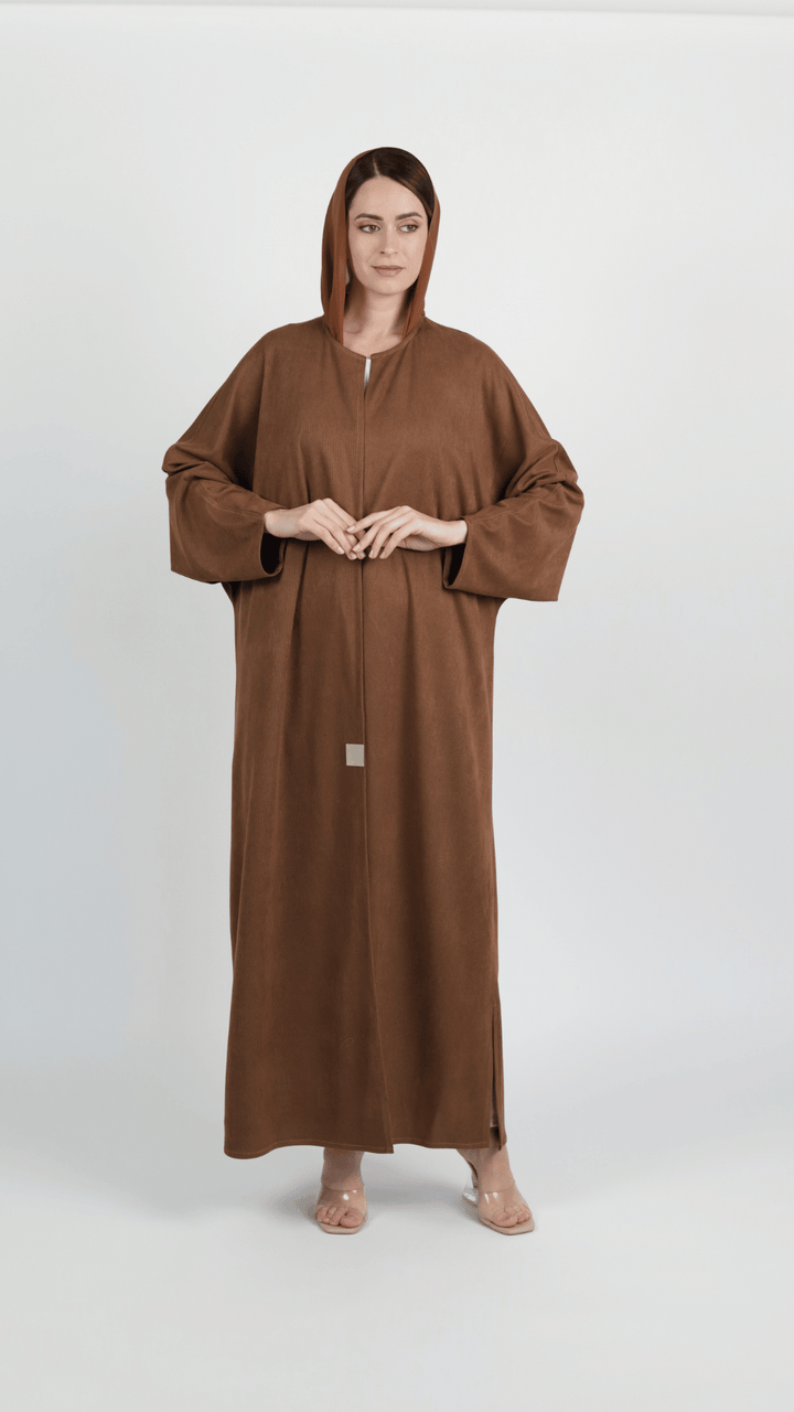 Basic Sweed Stripe (Brown Abaya)