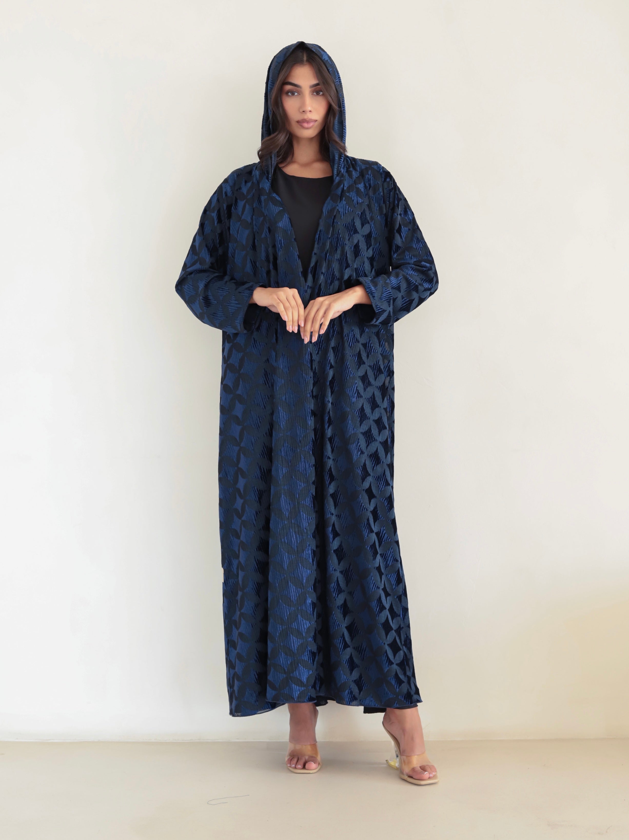 Basic Velvet Chiffon (Stars Blue Abaya)