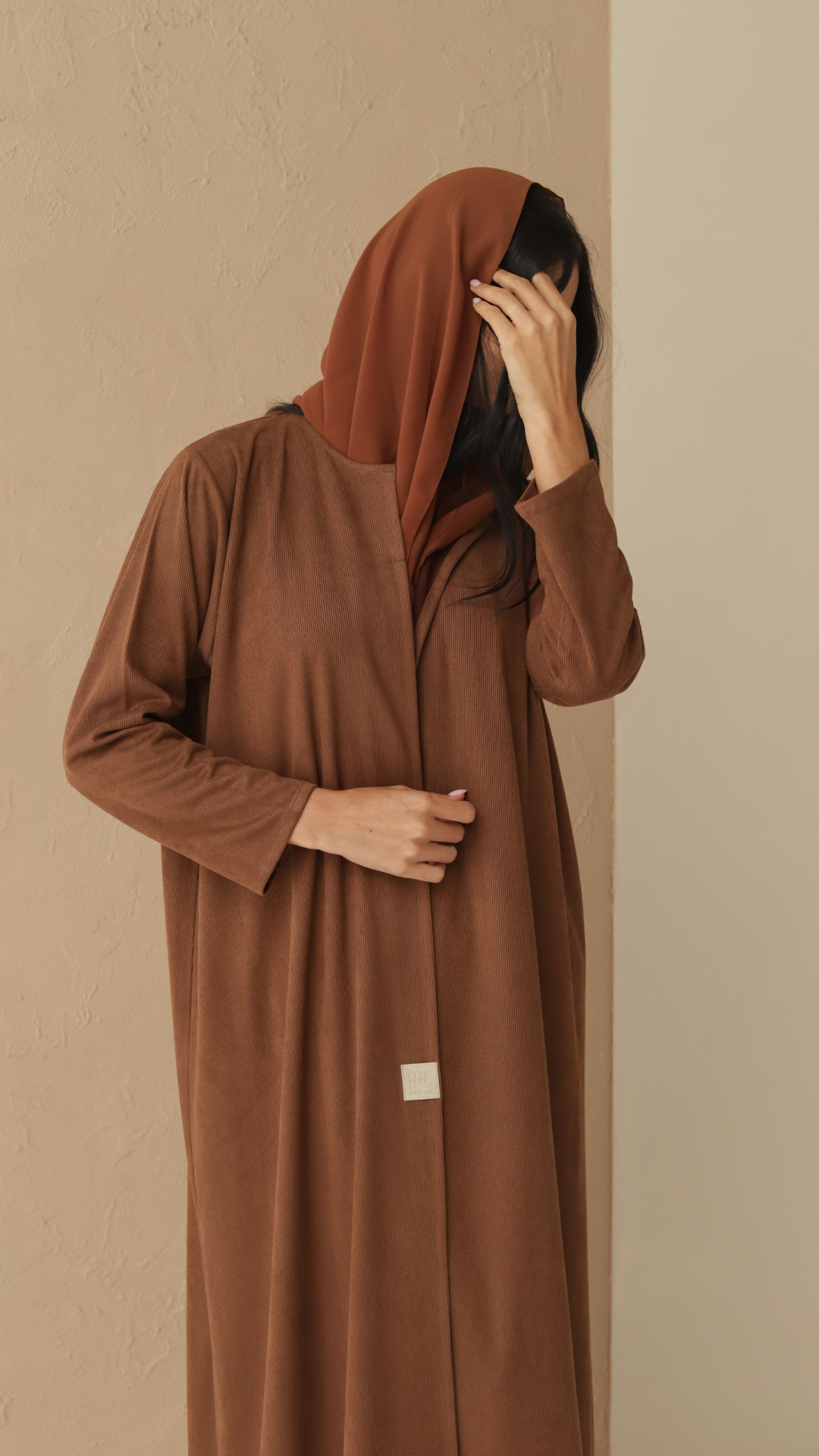 Basic Suede Corduory (Brown Abaya)