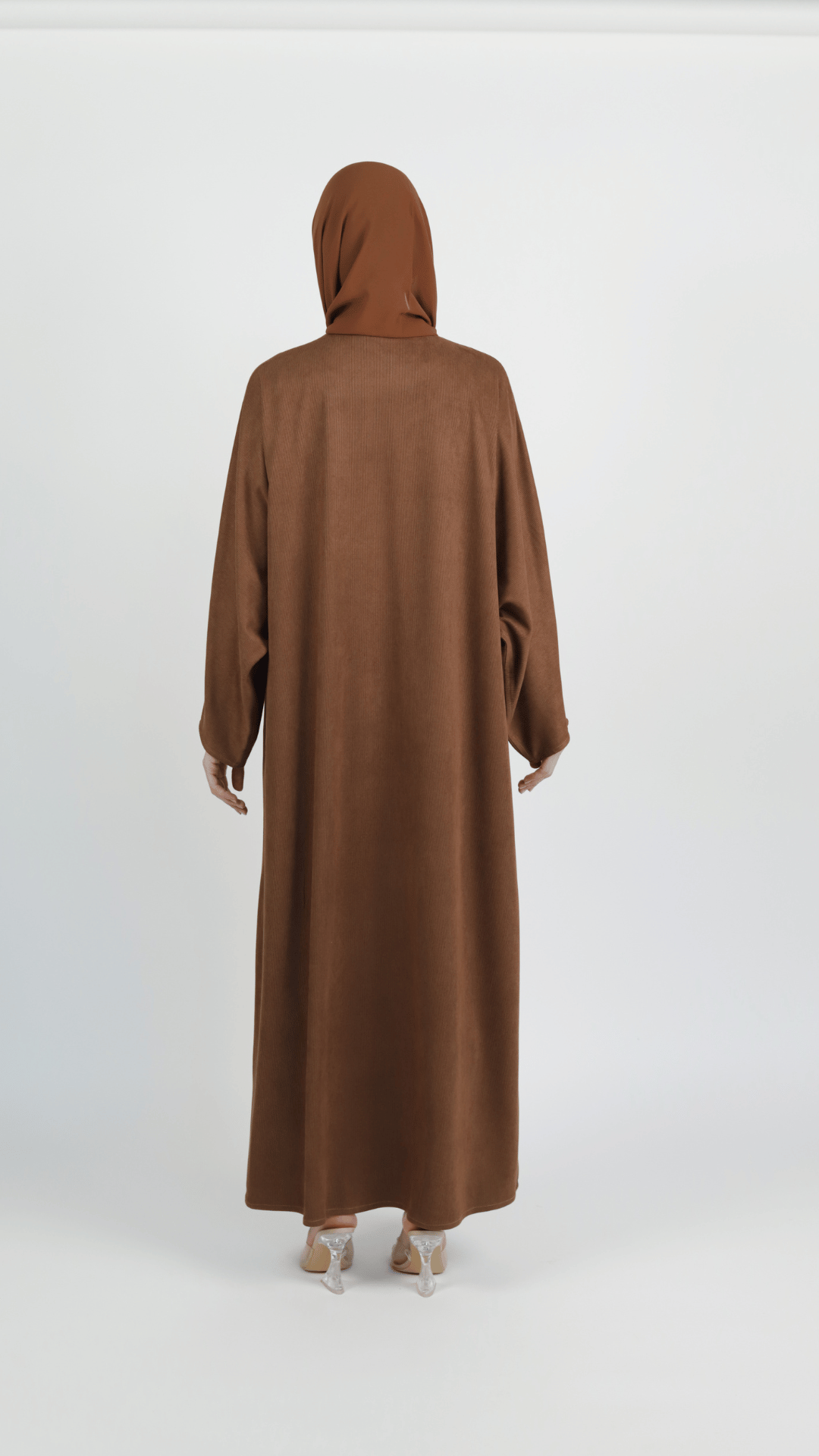 Basic Sweed Stripe (Brown Abaya)