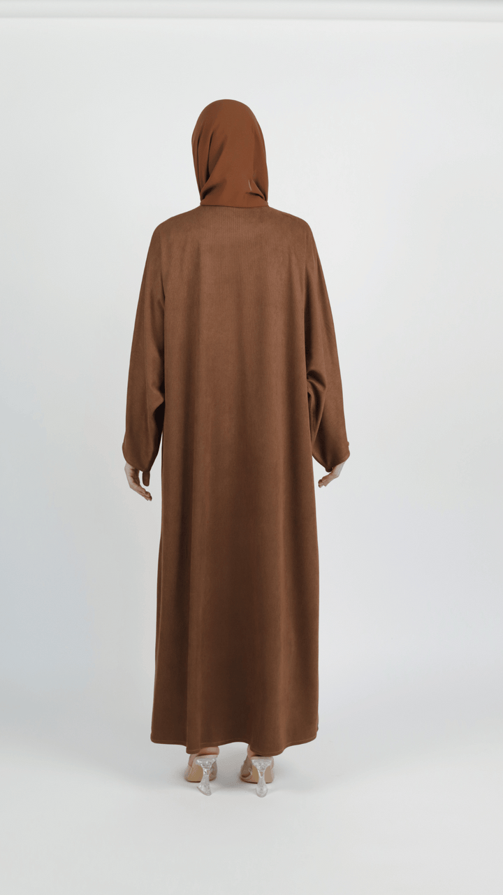 Basic Sweed Stripe (Brown Abaya)