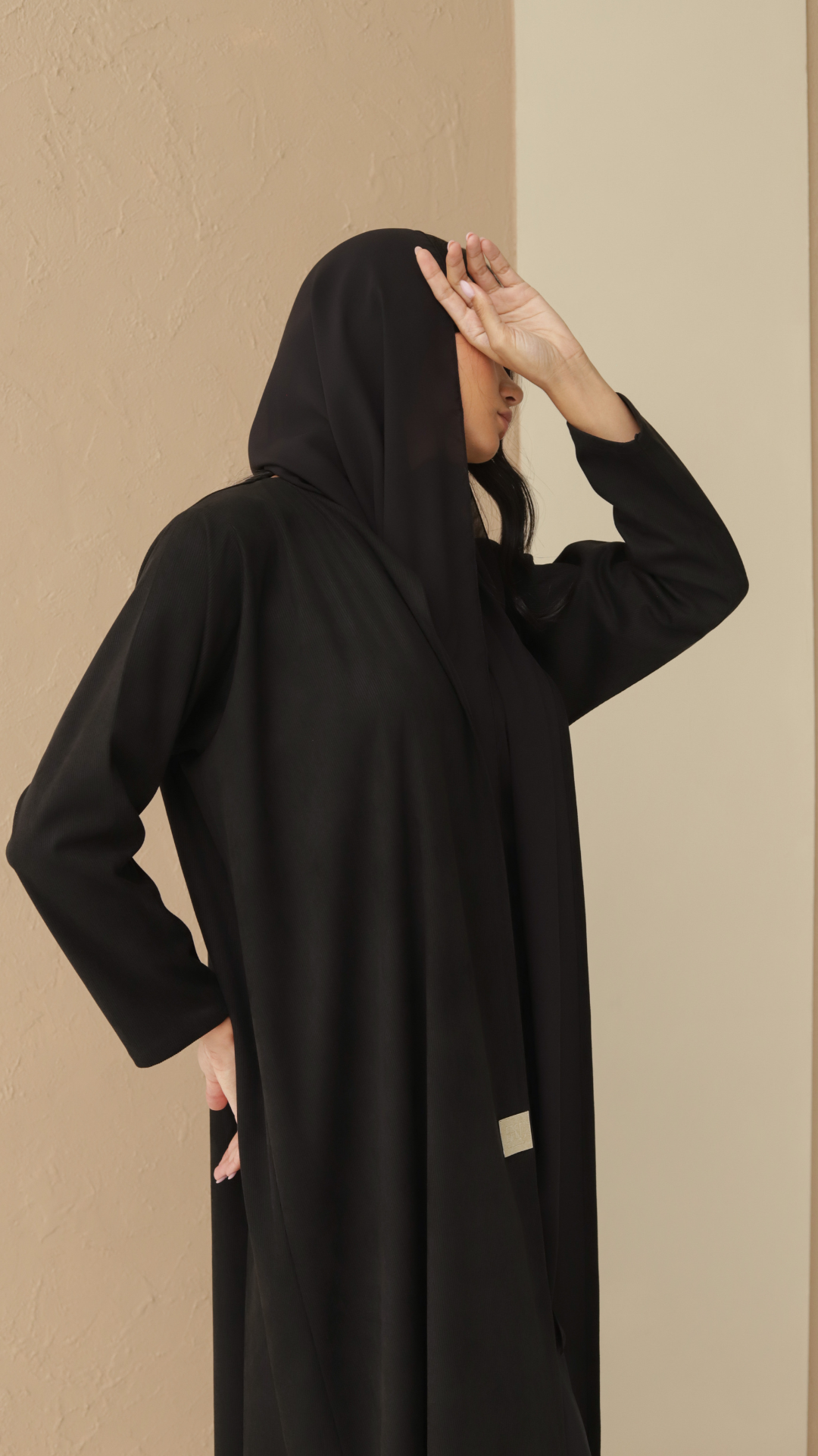 Basic Suede Corduory (Black Abaya)