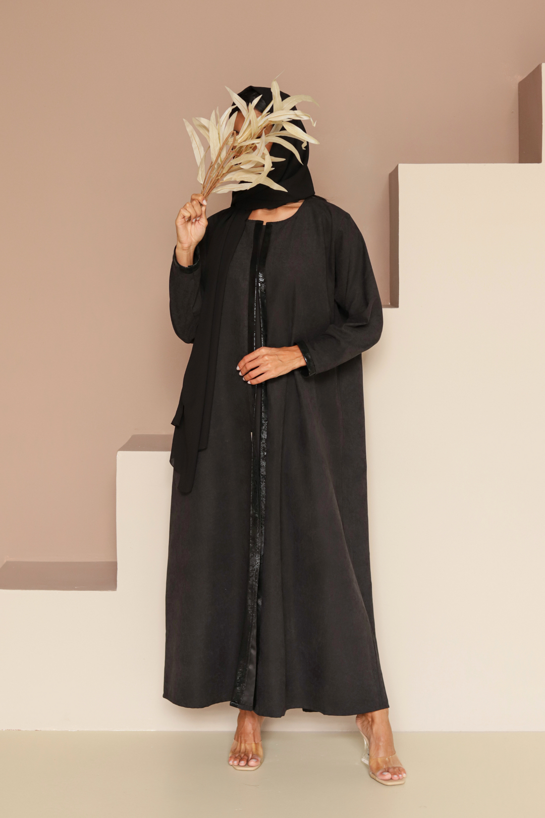 Basic Leather (Black Abaya) - Ready to Wear