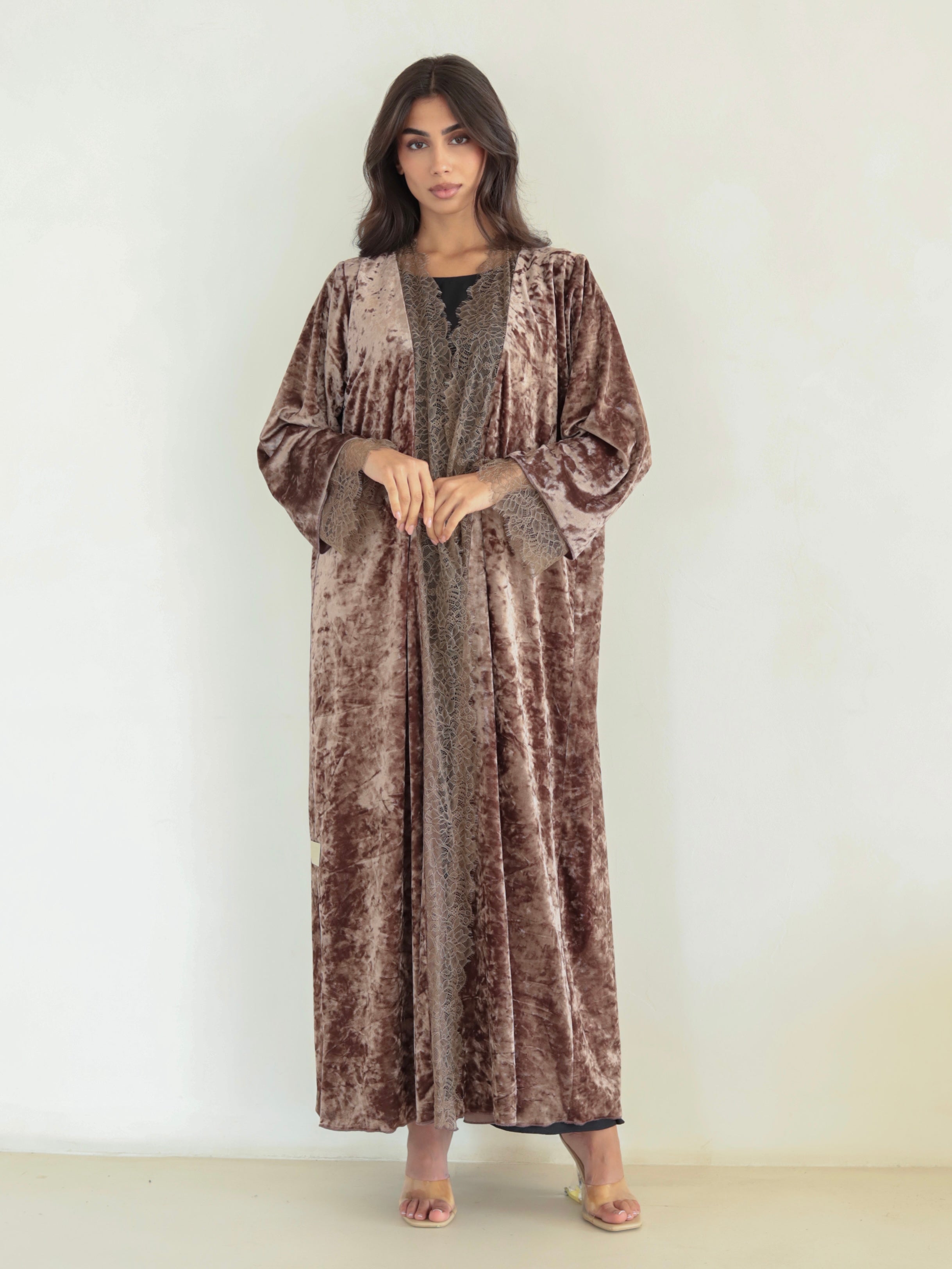 Basic Velvet Lace (Beige Abaya)