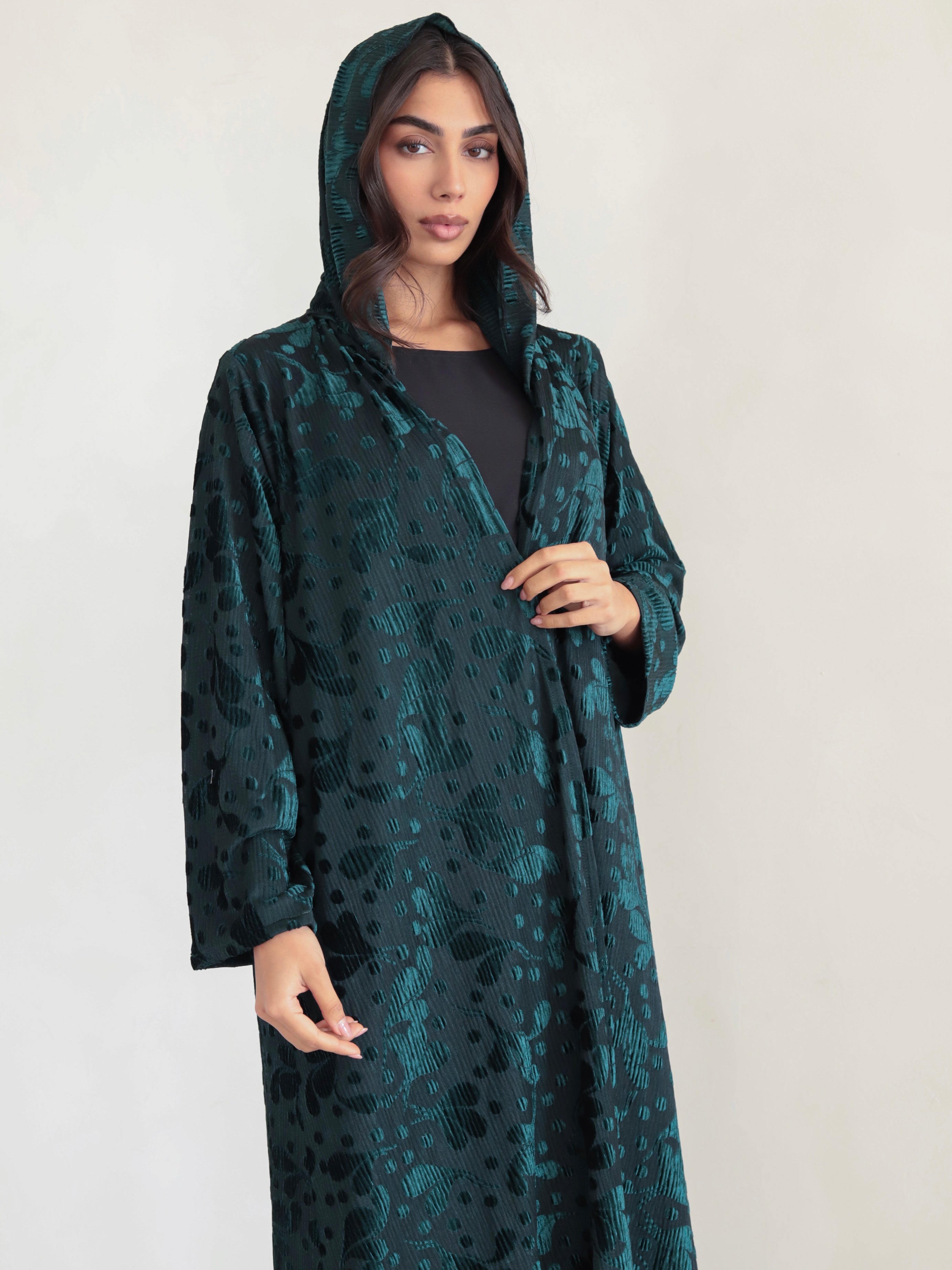 Basic Velvet Chiffon (Leaf Green Abaya)