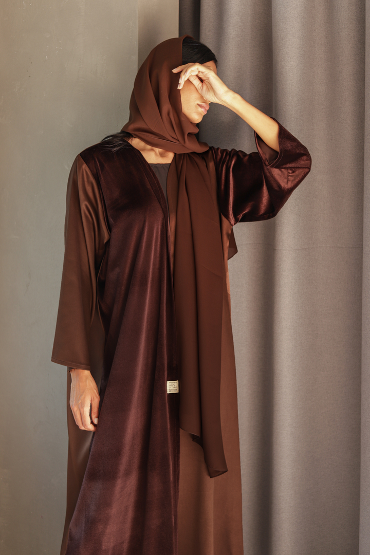 Basic Velvet (Brown Abaya) - Ready to Wear