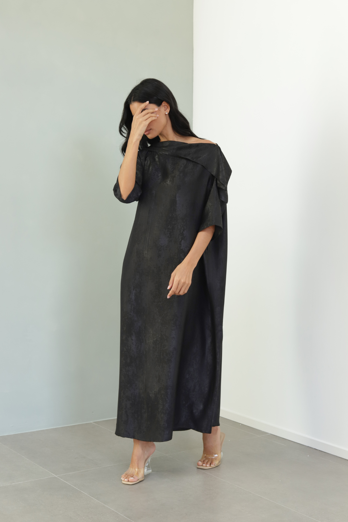 Basic Clouds (Black Dress) - BasicAbaya