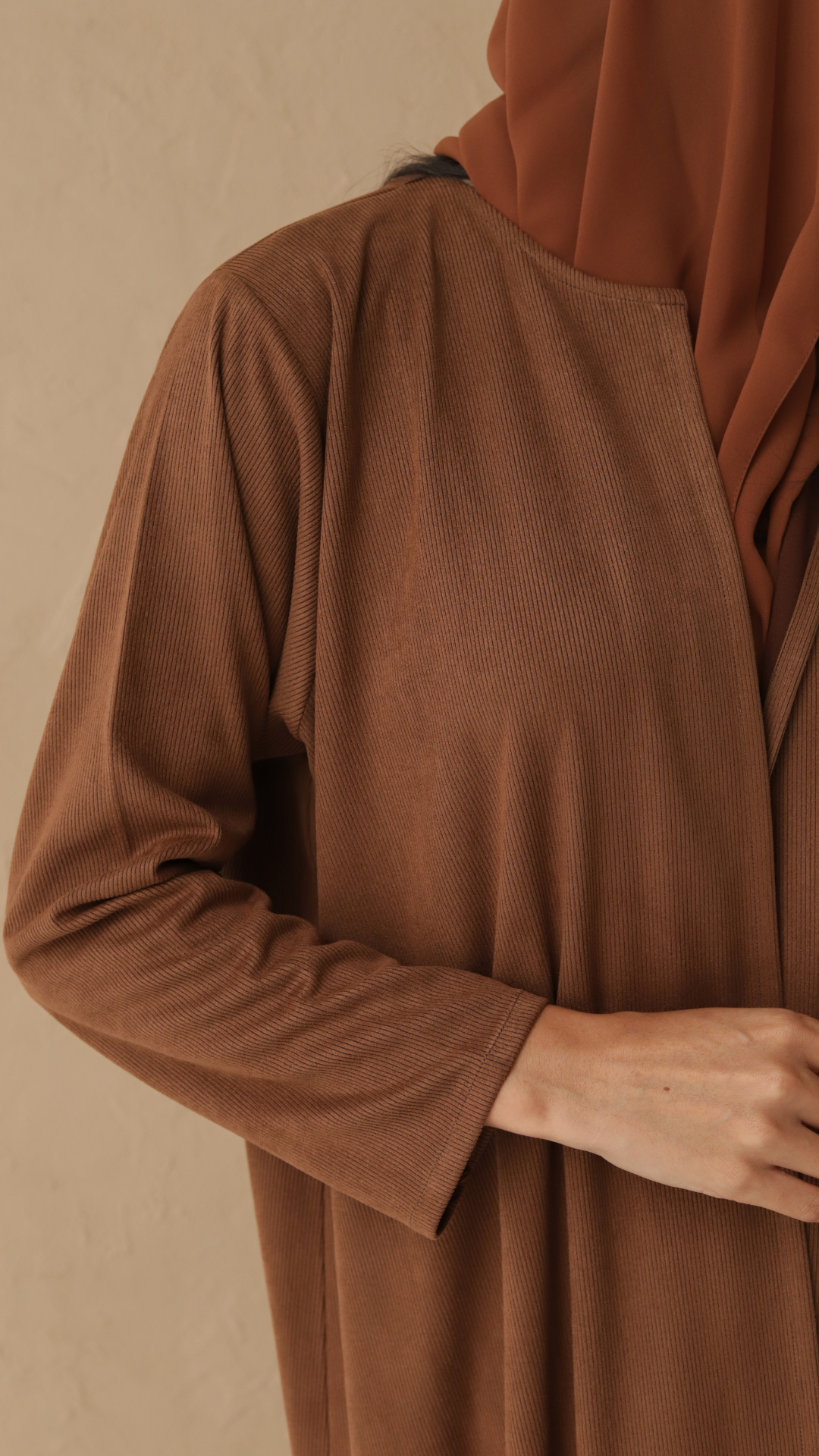 Basic Suede Corduory (Brown Abaya)