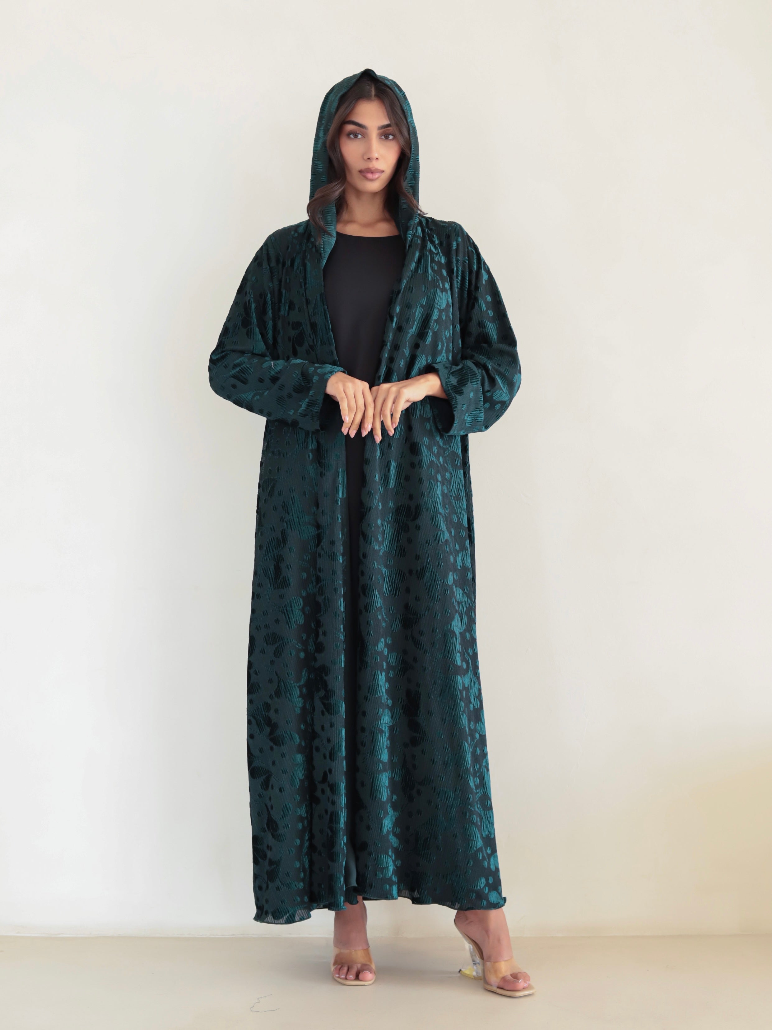 Basic Velvet Chiffon (Leaf Green Abaya)