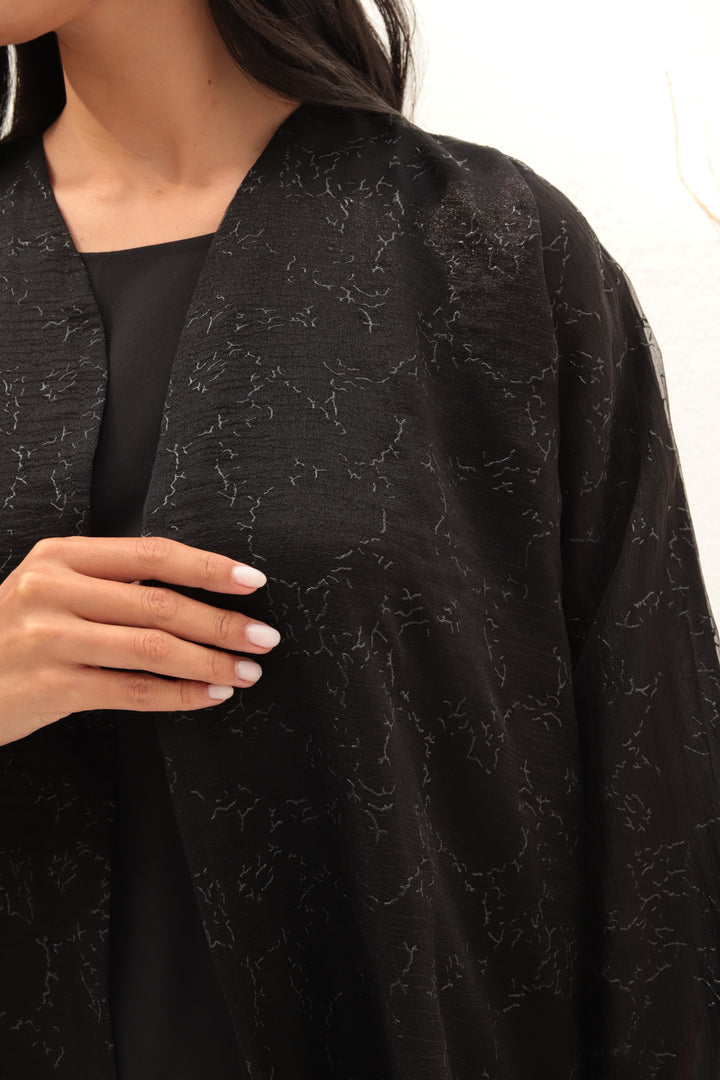 Basic Shiny Touch - Black Abaya