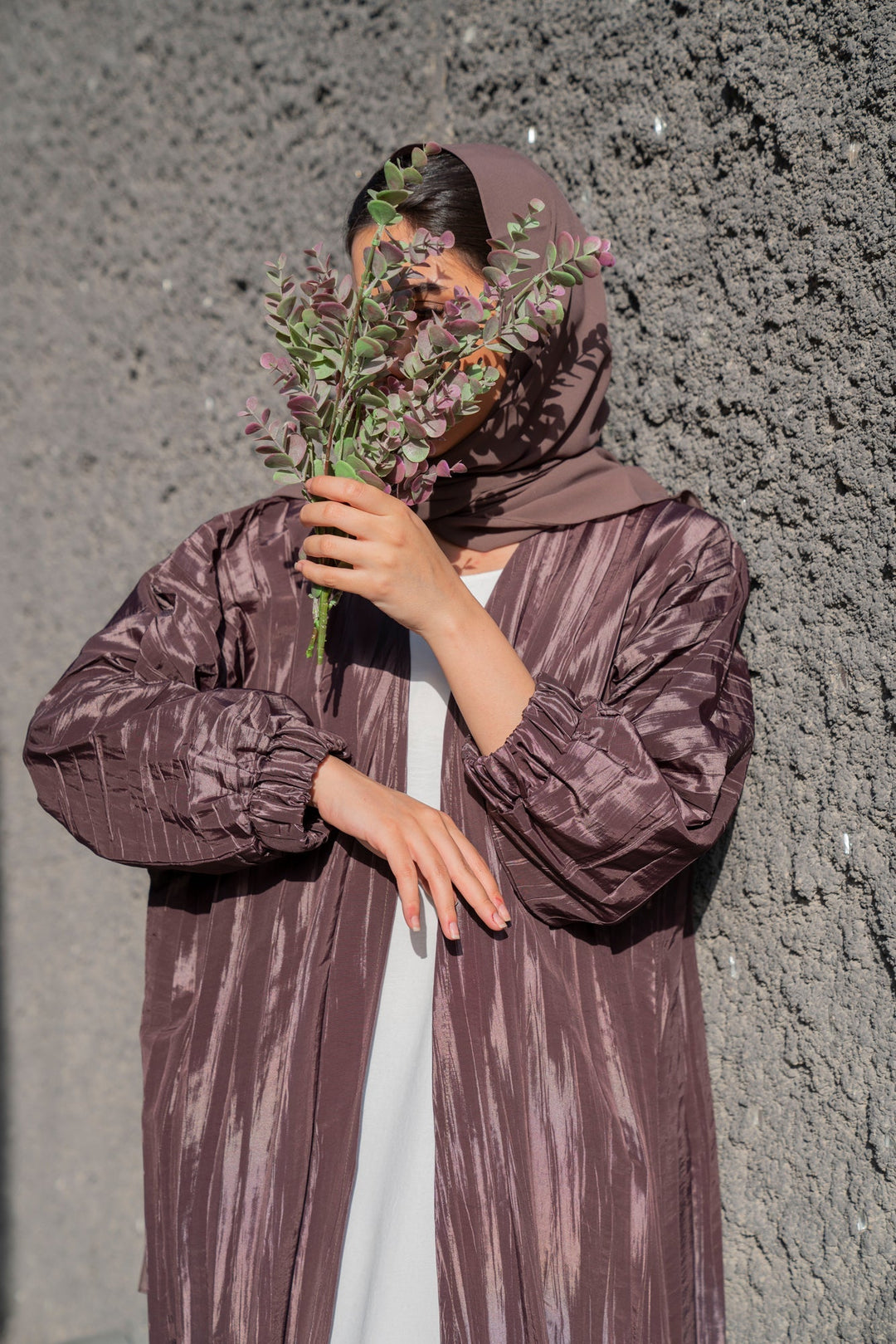 Basic 08 Eight Chocolate ready to wear Abaya design look 2 by BASIC ABAYA DUBAI