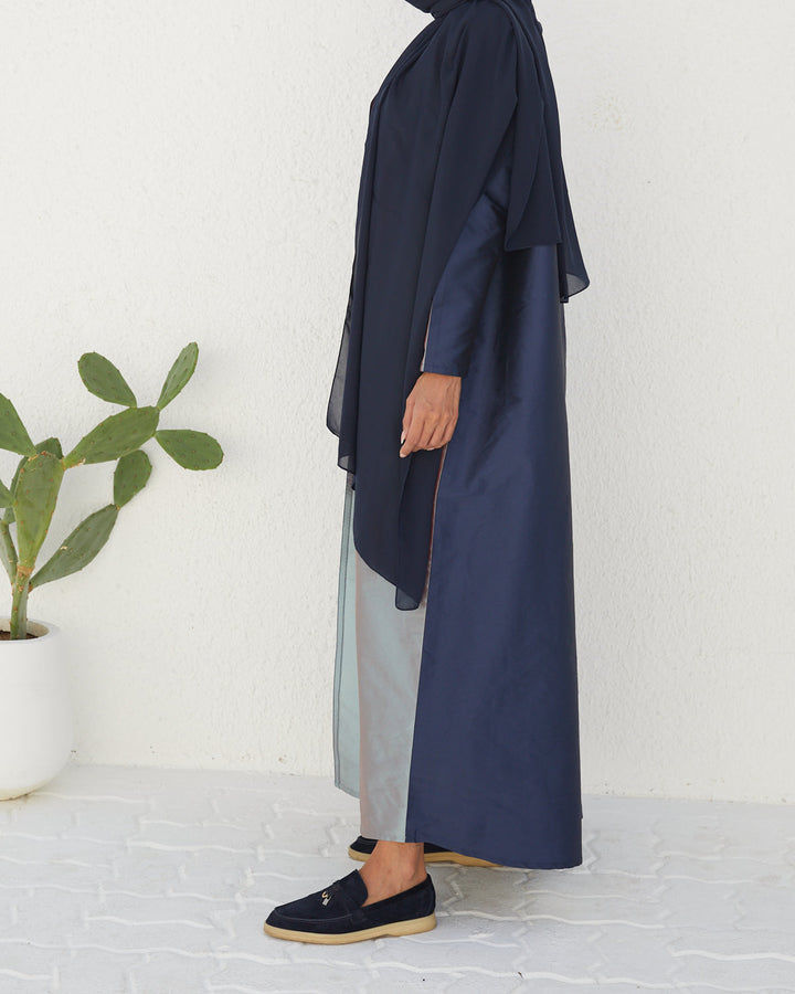 Basic 12 Twelve blue Abaya ready to wear look 2 from the LATEST ONLINE DUBAI ABAYAS COLLECTION