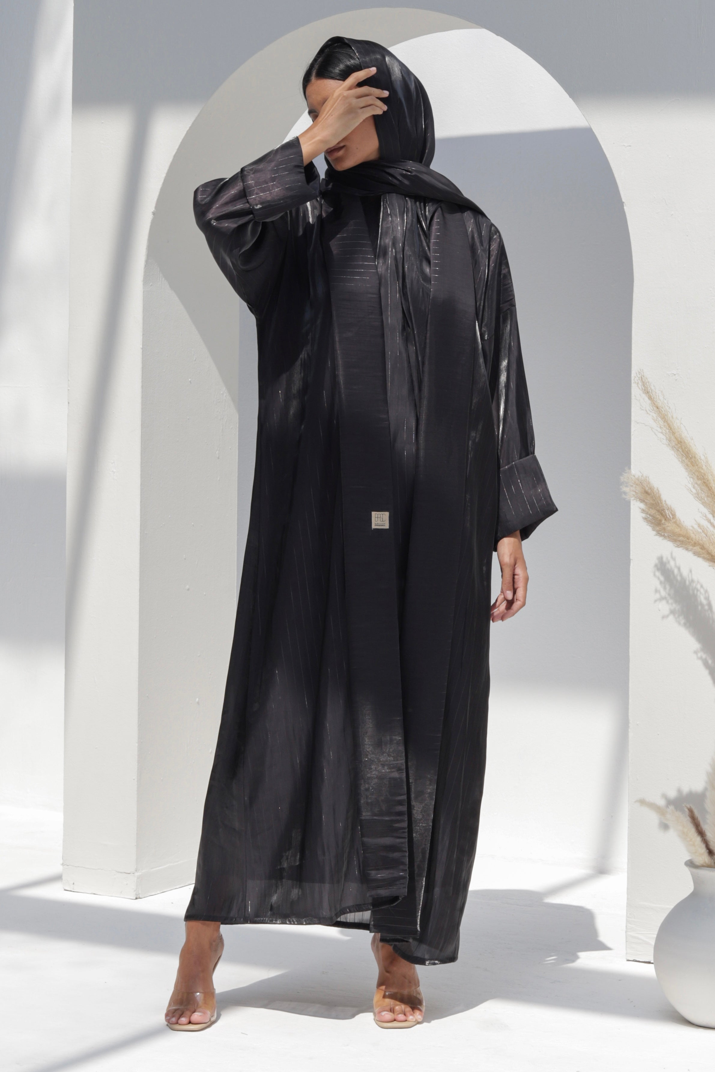 Buy Online Basic 17 Seventeen Organza Black Abaya Ready to Wear BasicAbaya