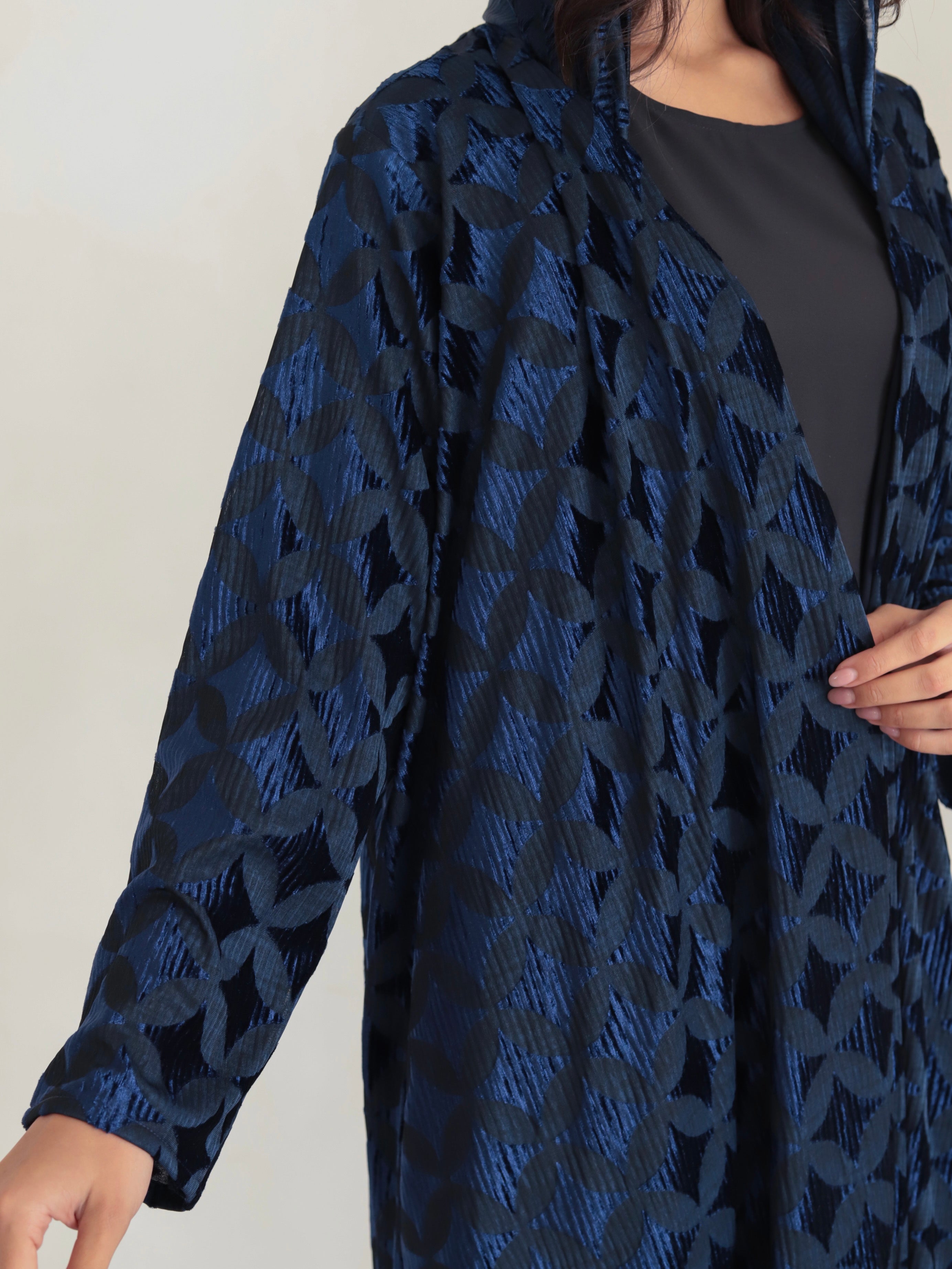 Basic Velvet Chiffon (Stars Blue Abaya)