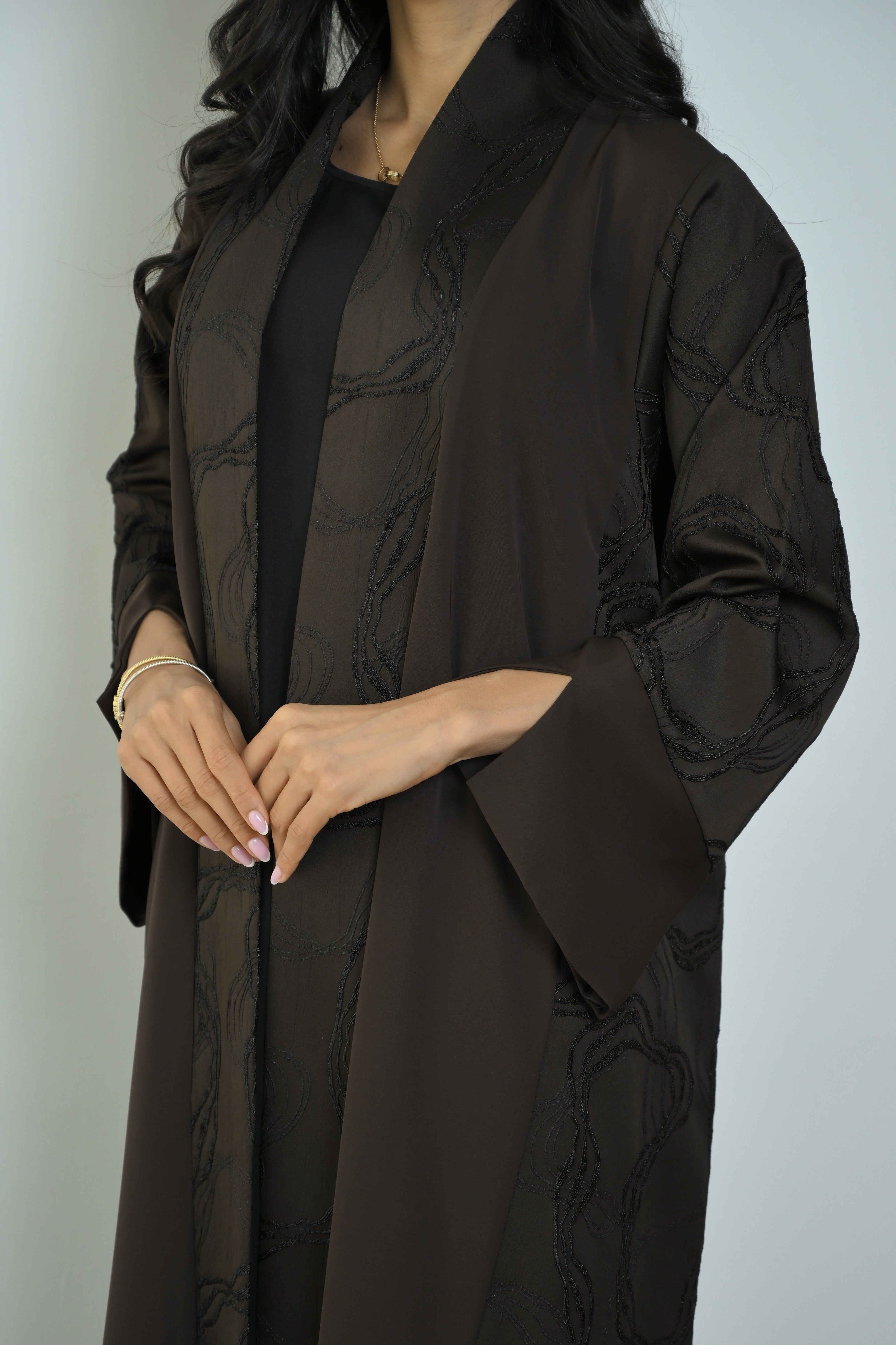 Basic Nada Panel (Brown Abaya) - BasicAbaya