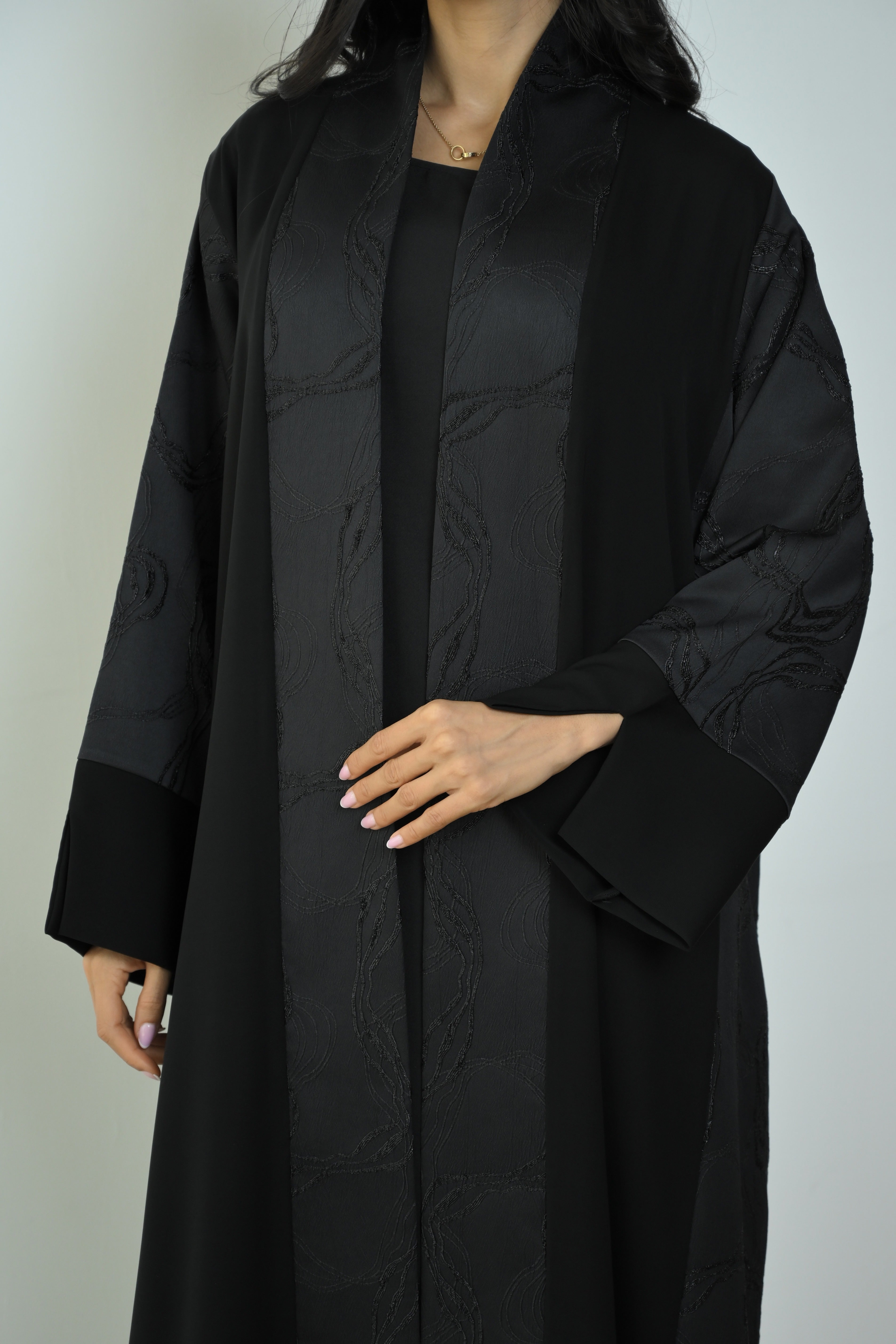 Basic Nada Panel (Black Abaya) - BasicAbaya