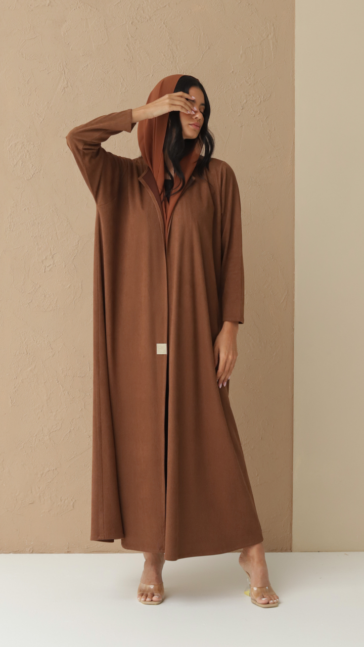 Basic Suede Corduory (Brown Abaya)