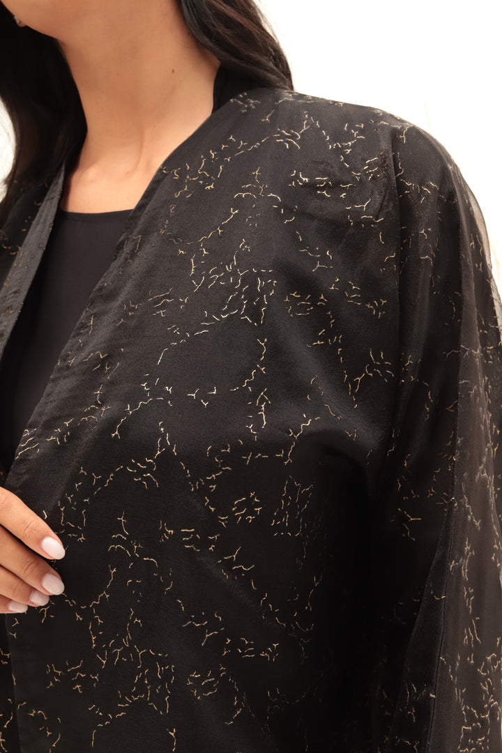 Basic Shiny Touch - Gold Abaya